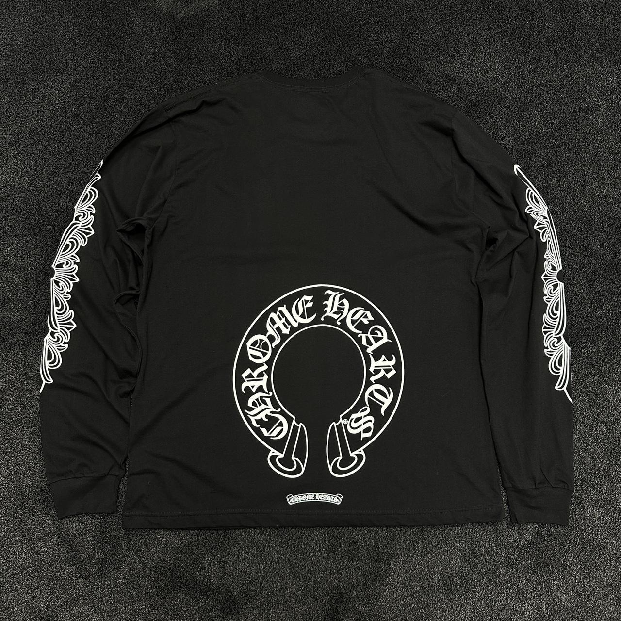 Chrome Hearts OG Horseshoe Logo Long Sleeve... - Depop