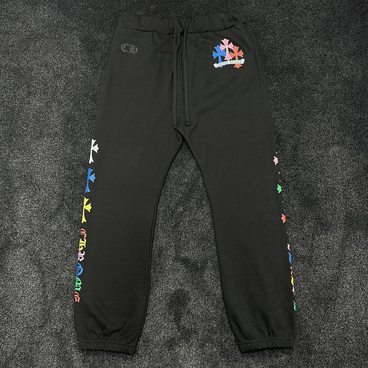 Chrome Hearts Multicolour Taco Logo Joggers Black •... - Depop