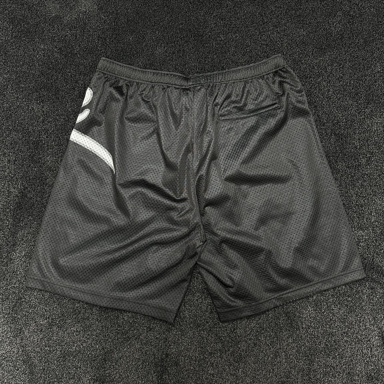 Supreme Big Script Mesh Jersey Shorts Black • | Depop