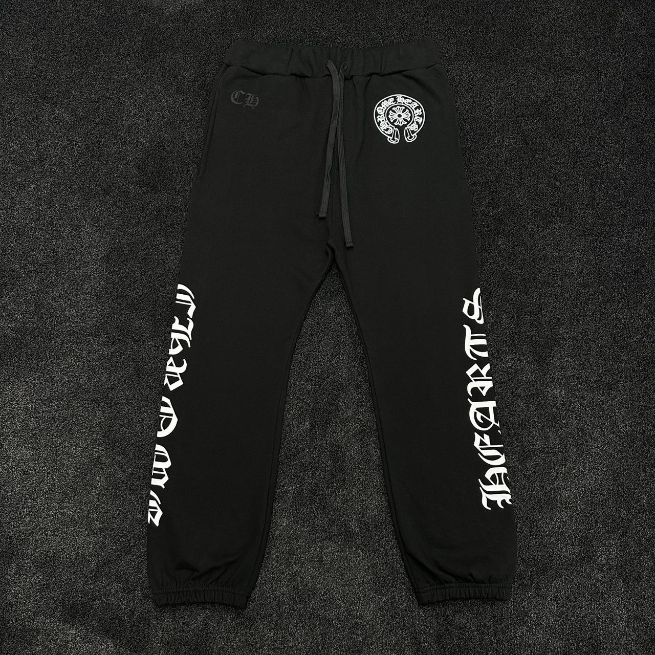 Chrome Hearts Horseshoe Logo Joggers Black •... - Depop