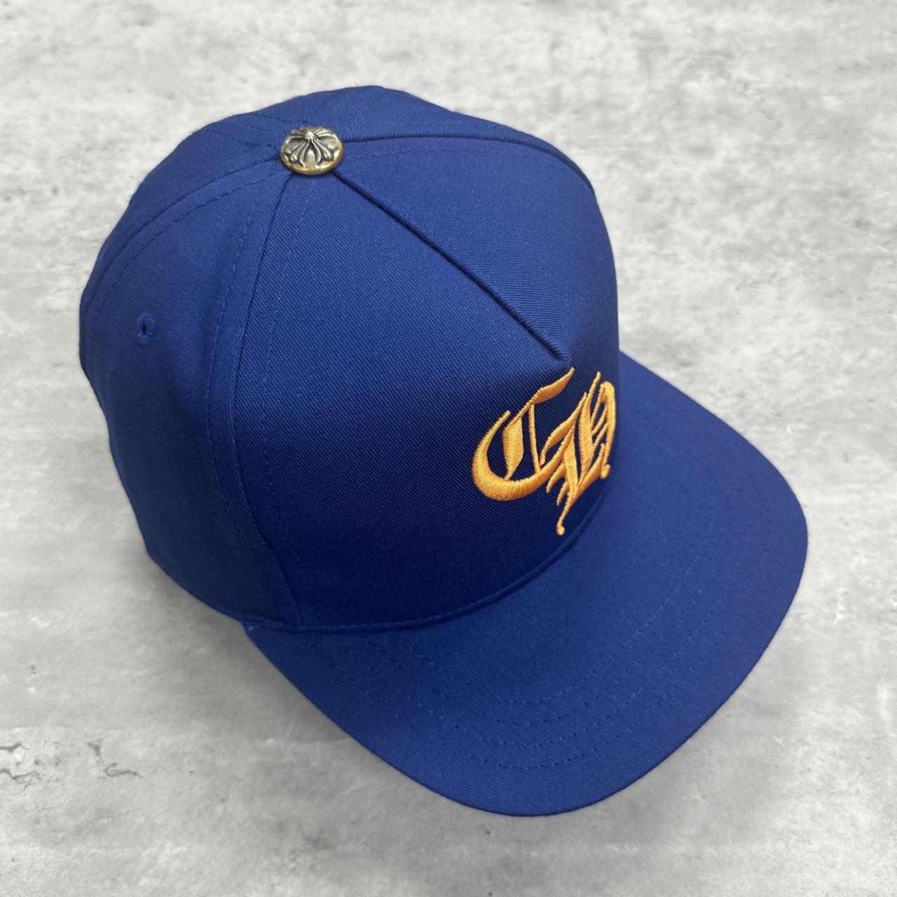 Chrome Hearts CH Logo Snapback Cap Blue Orange • One | Depop