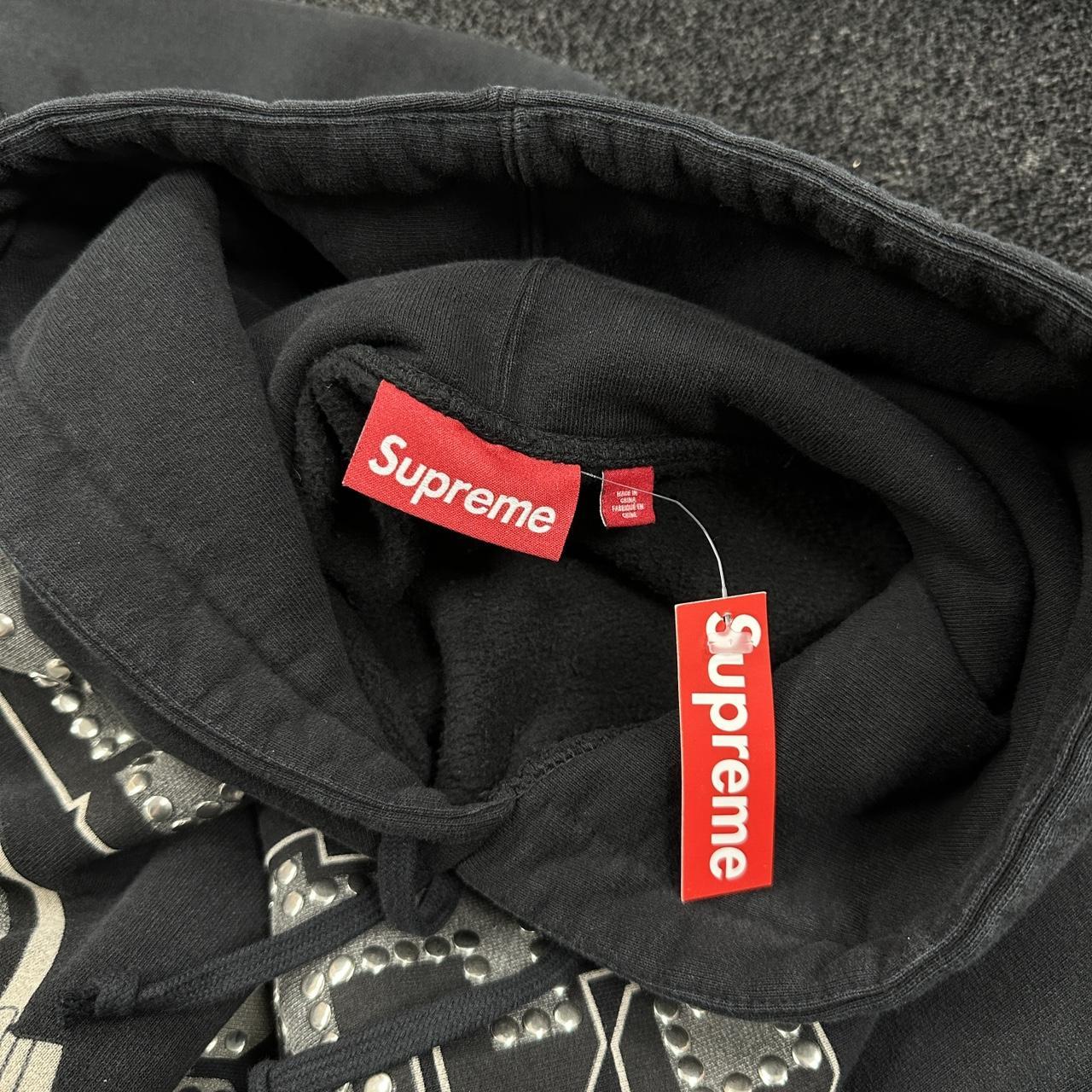 Supreme Champion Studded Hoodie Black Grey • | Depop Supreme Champion Studded Hoodie Black Grey • | Depop