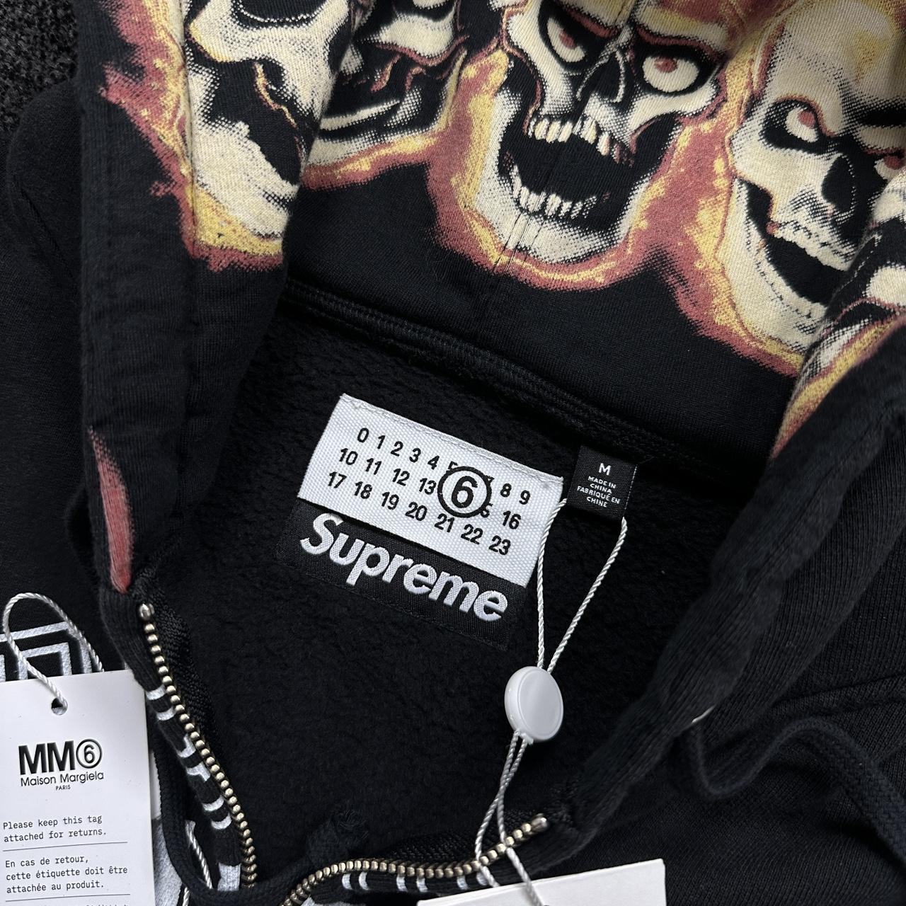 Supreme MM6 Mason Margiela Zip Up Hoodie Black • | Depop