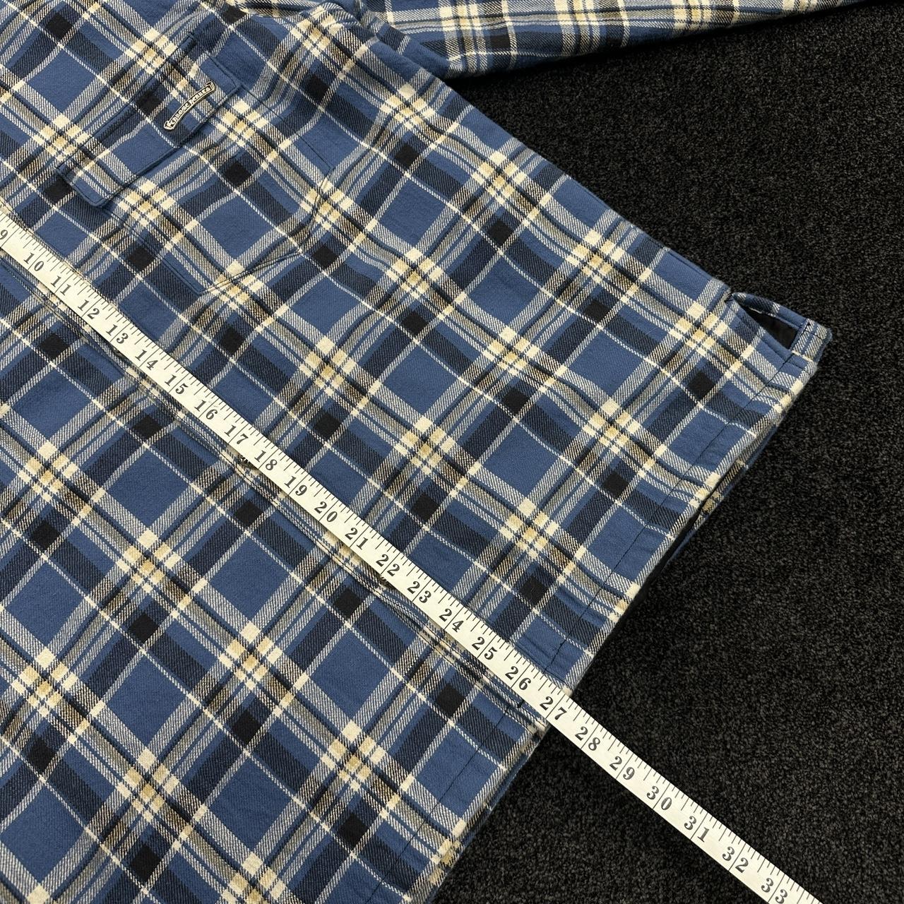 Chrome Hearts Sleeve Logo Flannel Shirt Overshirt | Depop Chrome Hearts Sleeve Logo Flannel Shirt Overshirt | Depop