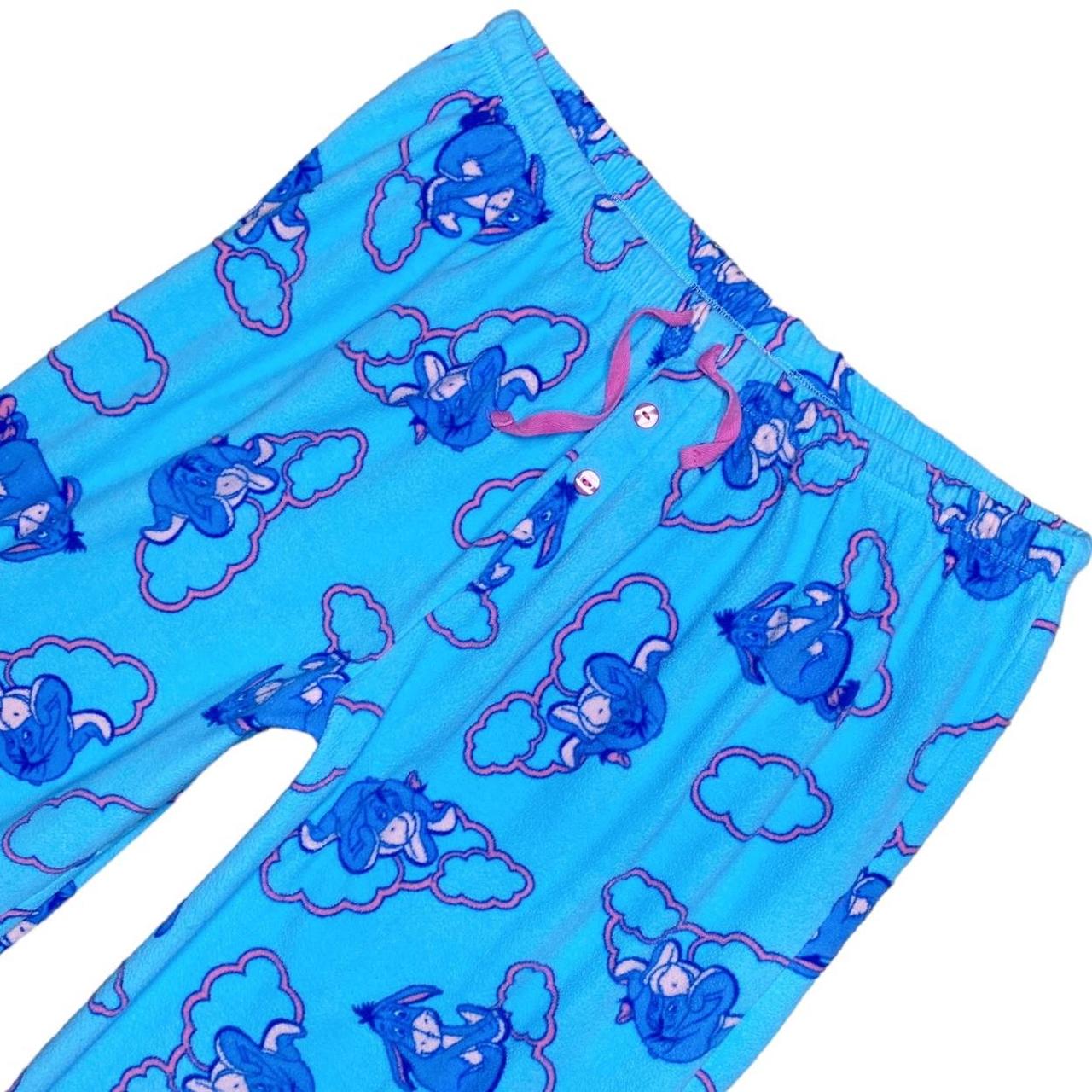 Y2K Blue Soft Disney Eeyore Pj Pajama Pants Sz... - Depop