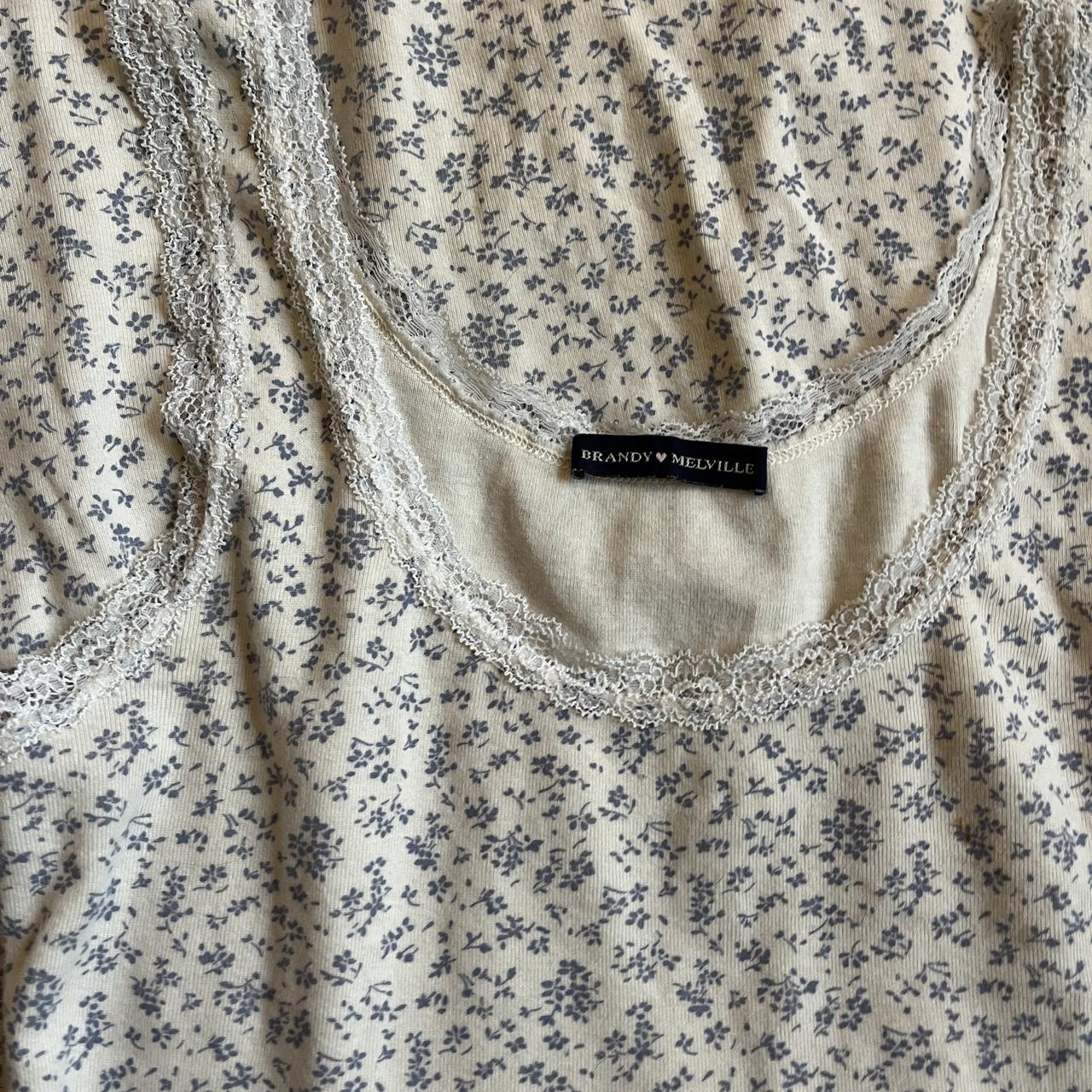 brandy melville ronnie lace cream colored floral... Depop