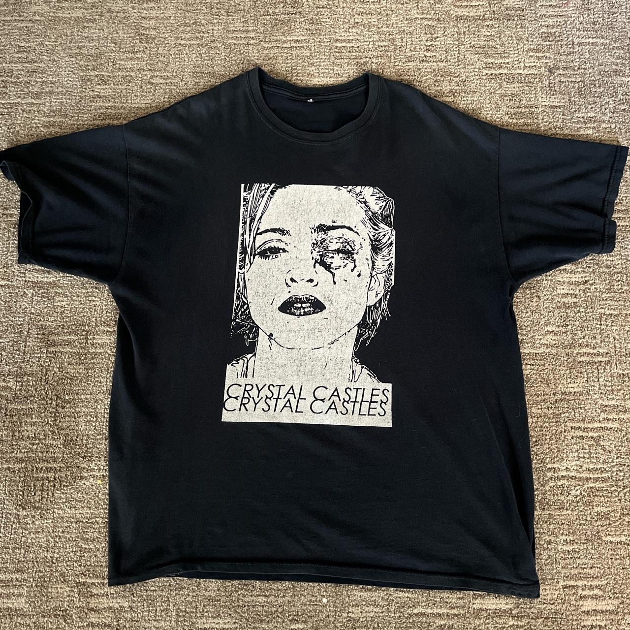 Faded Vintage Crystal Castles Madonna Shirt - Depop