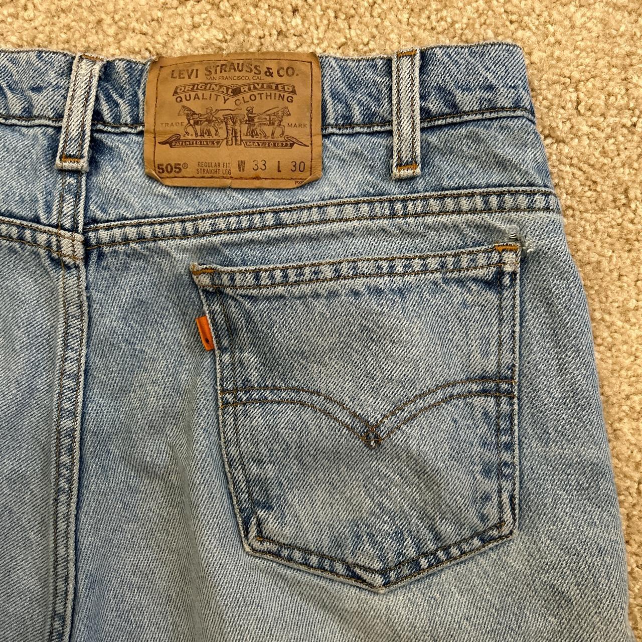 Vintage 90s Levi’s 505 Orange Tab 🍊 Size 33x30, fits... - Depop