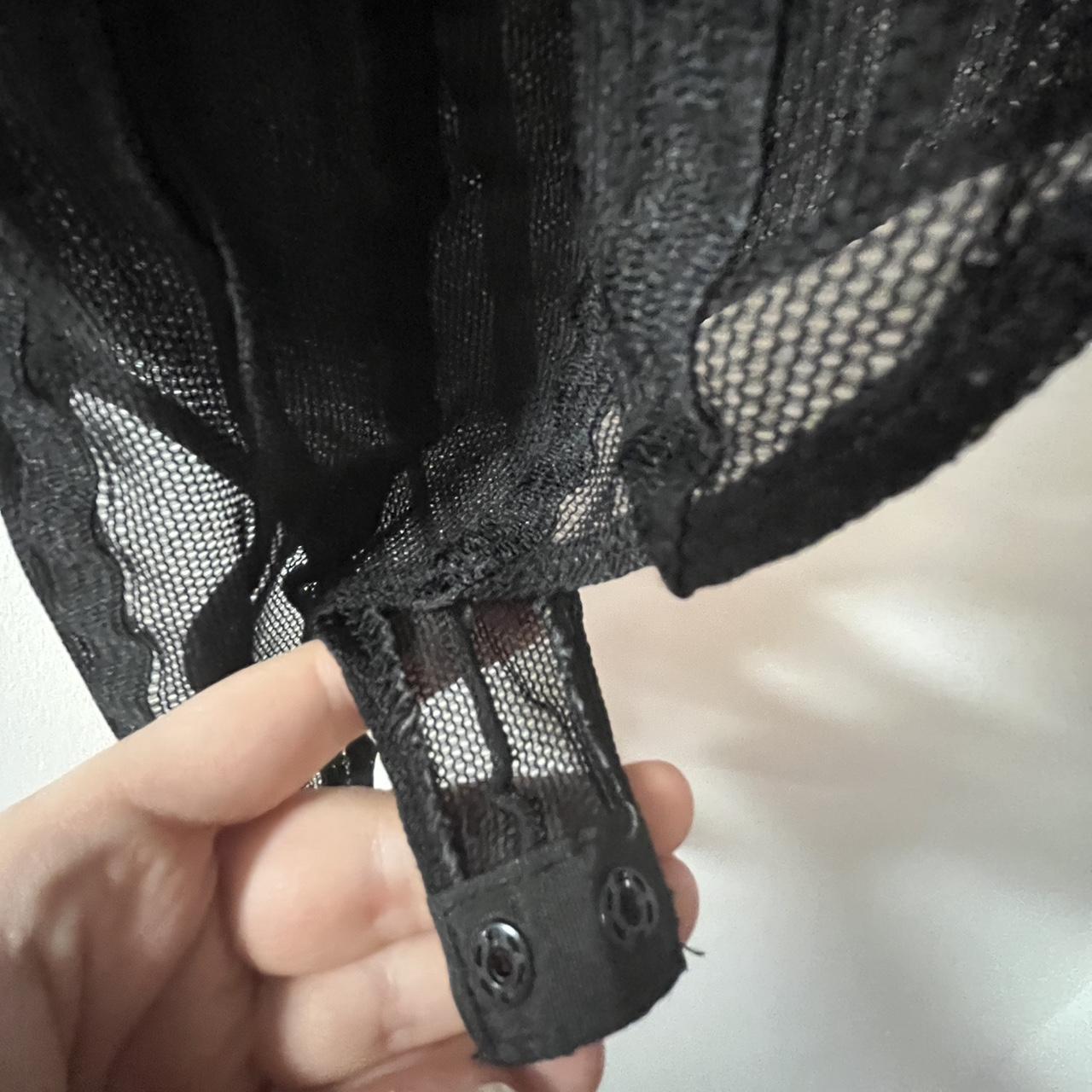 River Island black lace corset bodysuit with two... - Depop