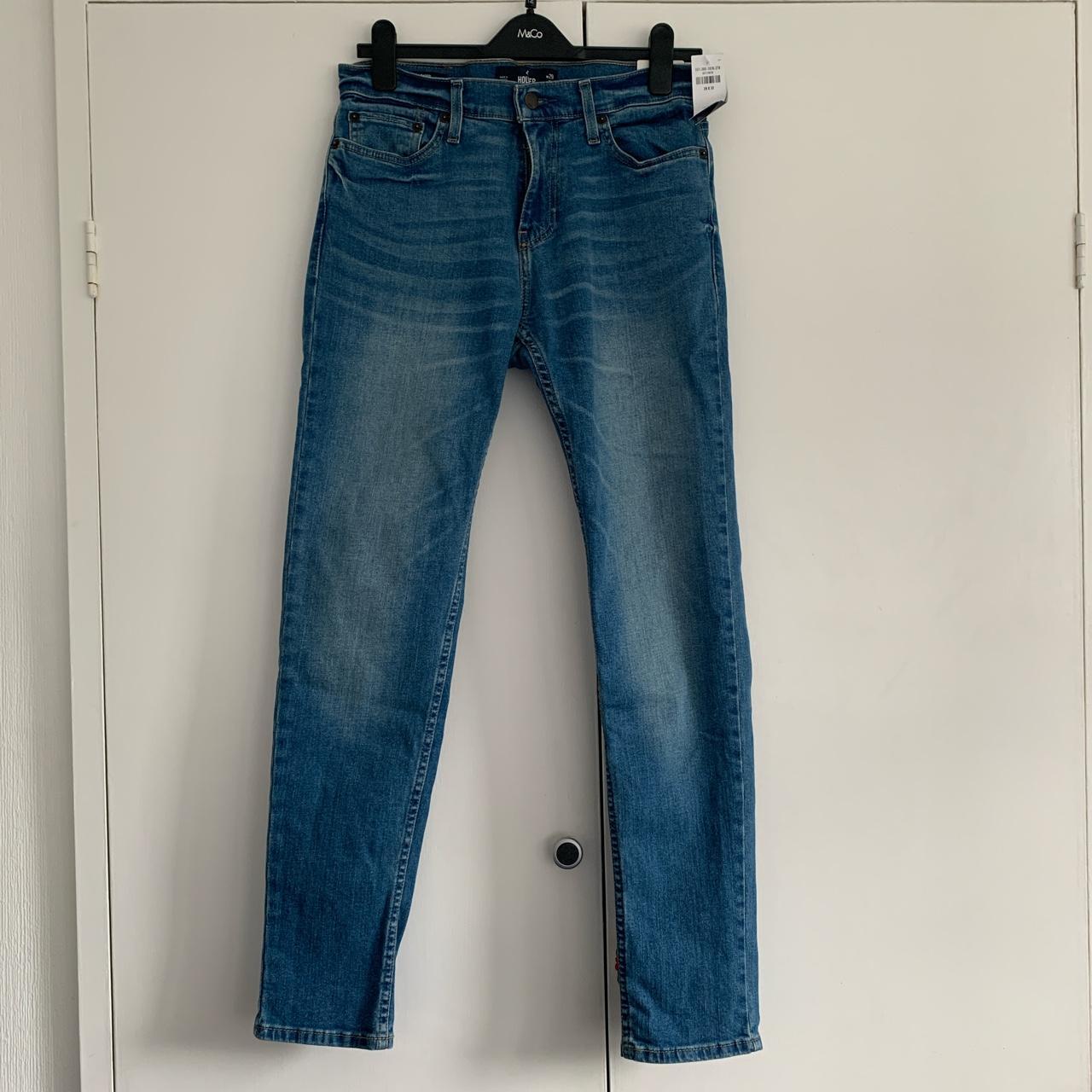 Hollister men’s taper blue jeans. Brand new with... - Depop