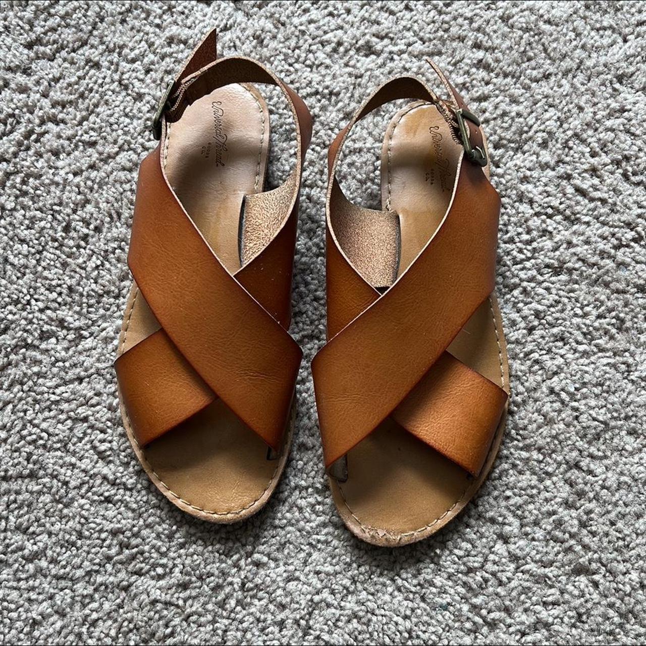 UNIVERSAL THREAD brown Jesus Sandals preloved Depop