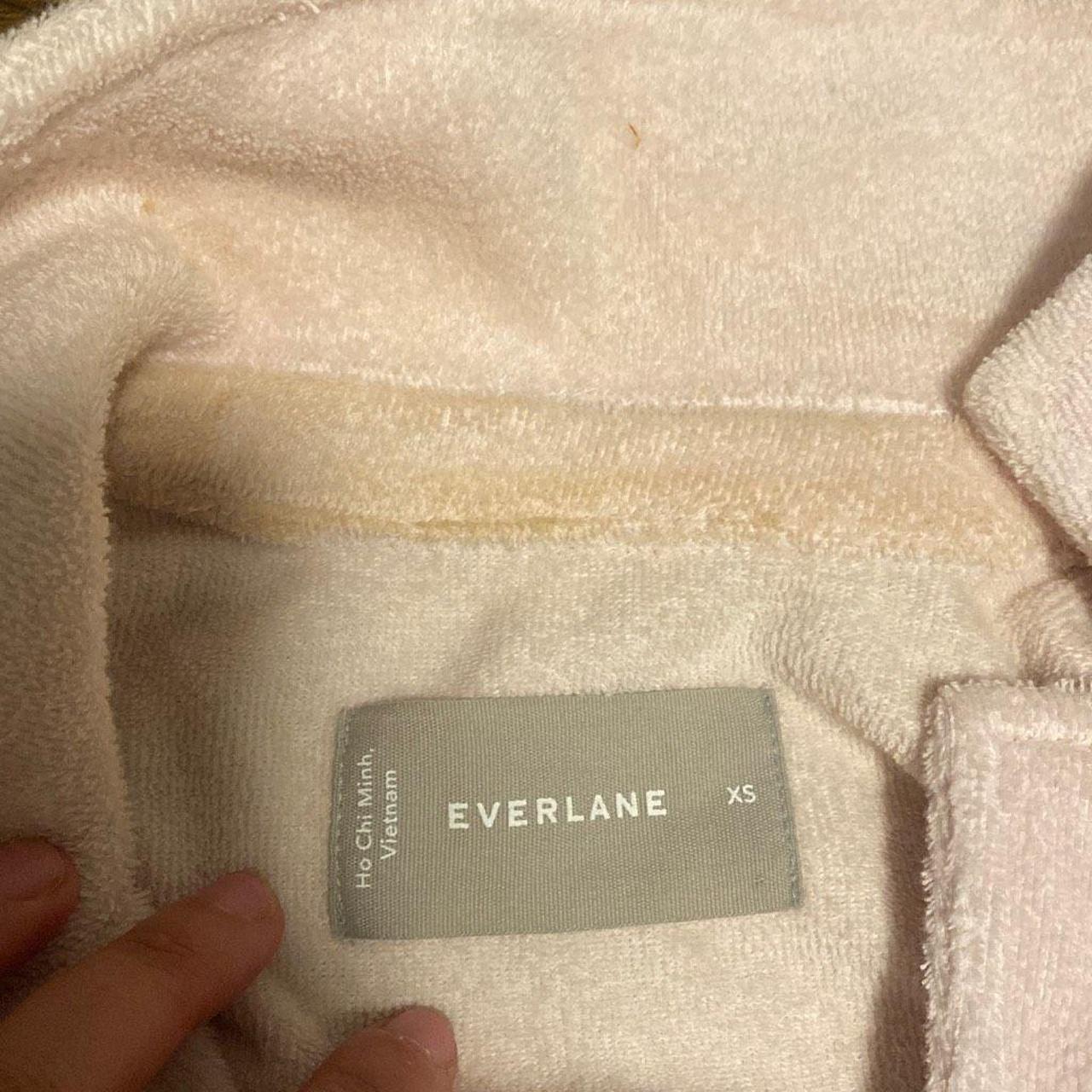 Everlane Light Pink French Terry Cloth Button Front... - Depop