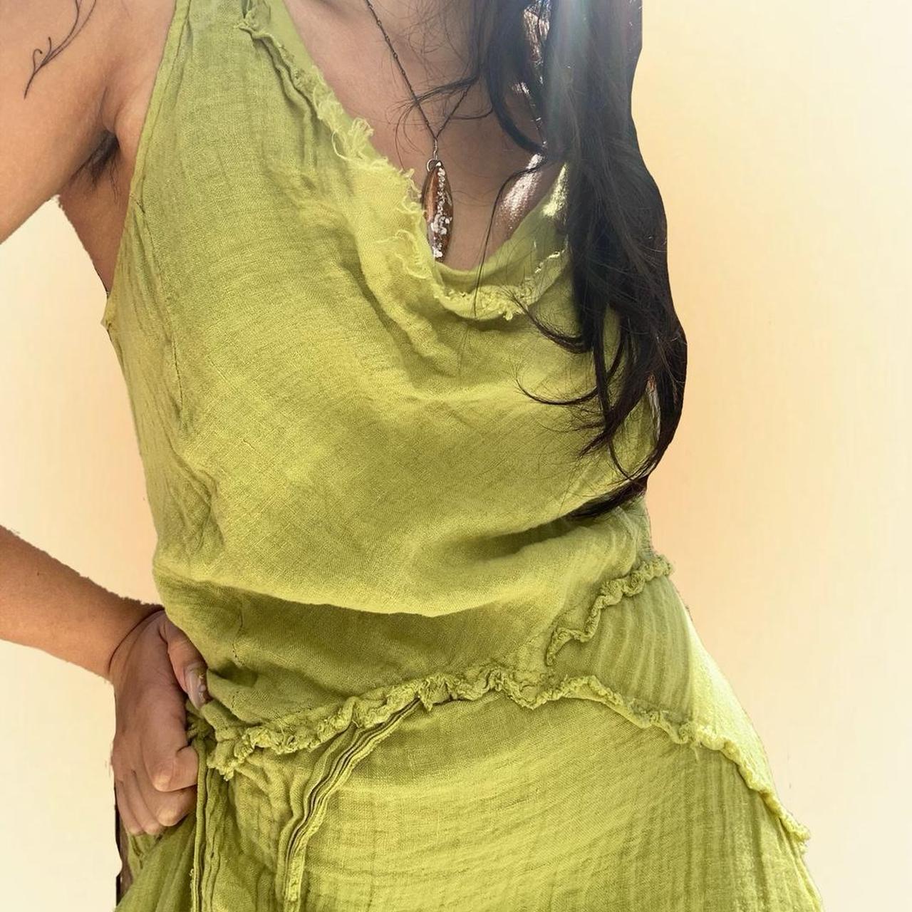 Urban Outfitters Women's Green Dress Depop