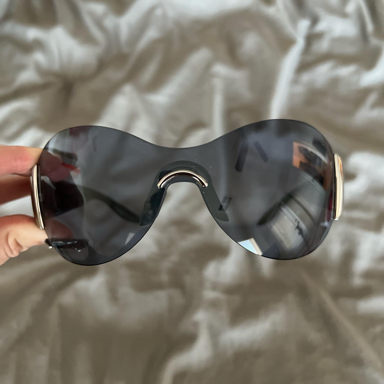 Dior Rimless Shield Oversized Sunglasses Tinted Depop