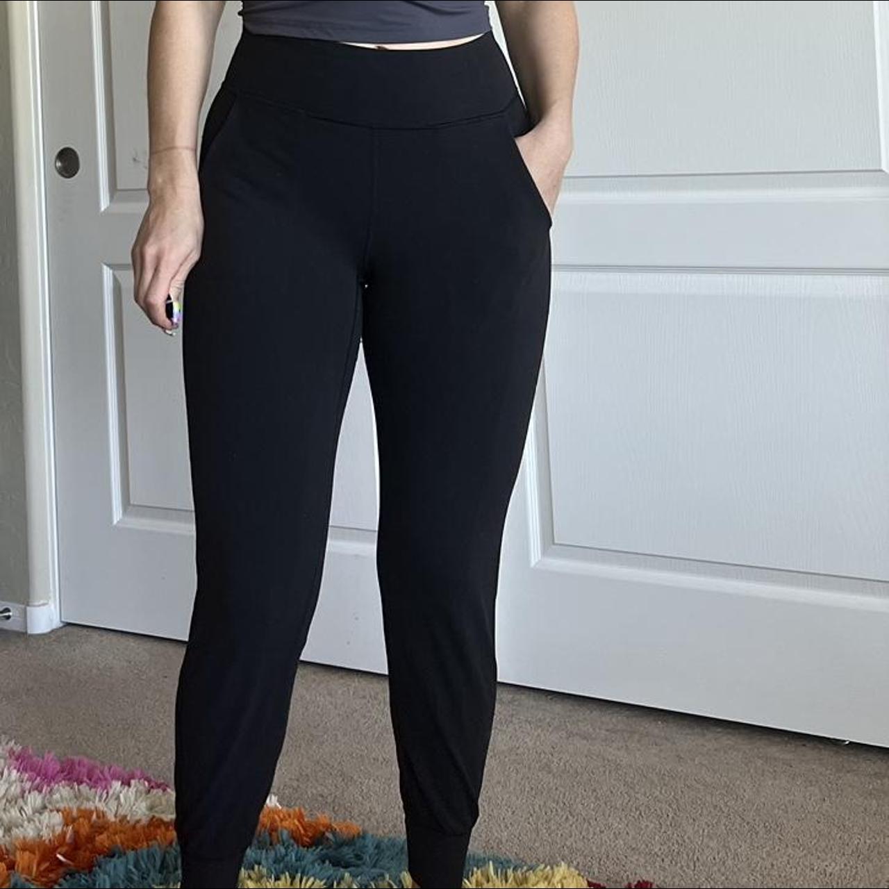 Lululemon jogger leggings Black leggings with - Depop