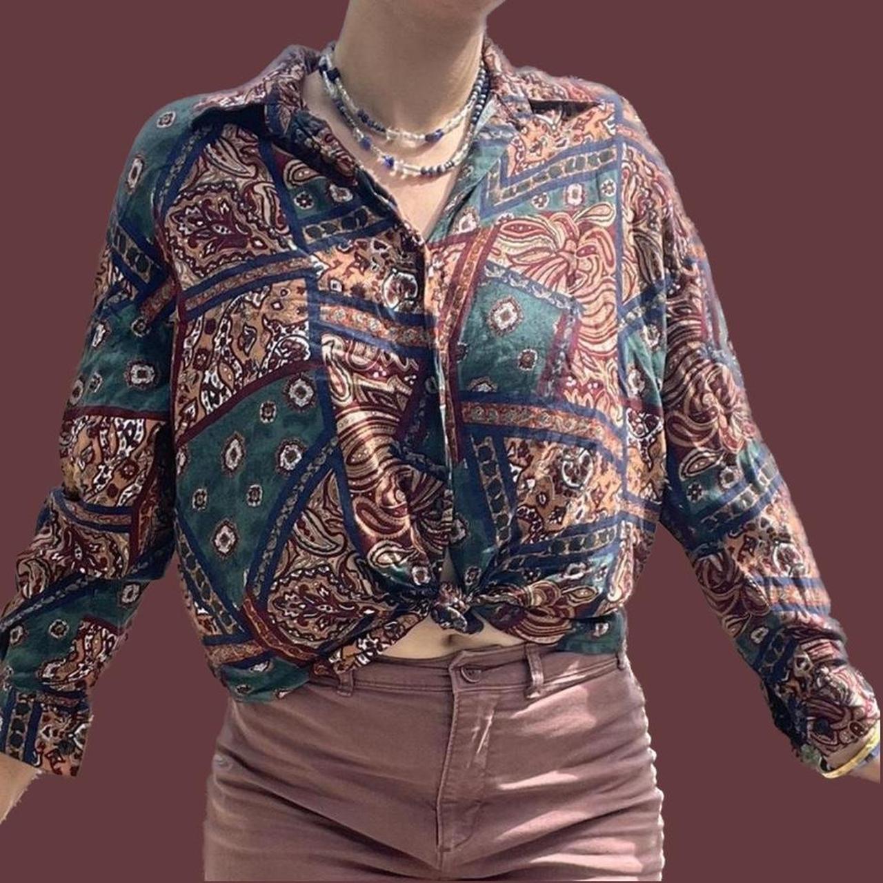 Basic Editions Women's Blouse - Multi - M – Vinta… - image 2