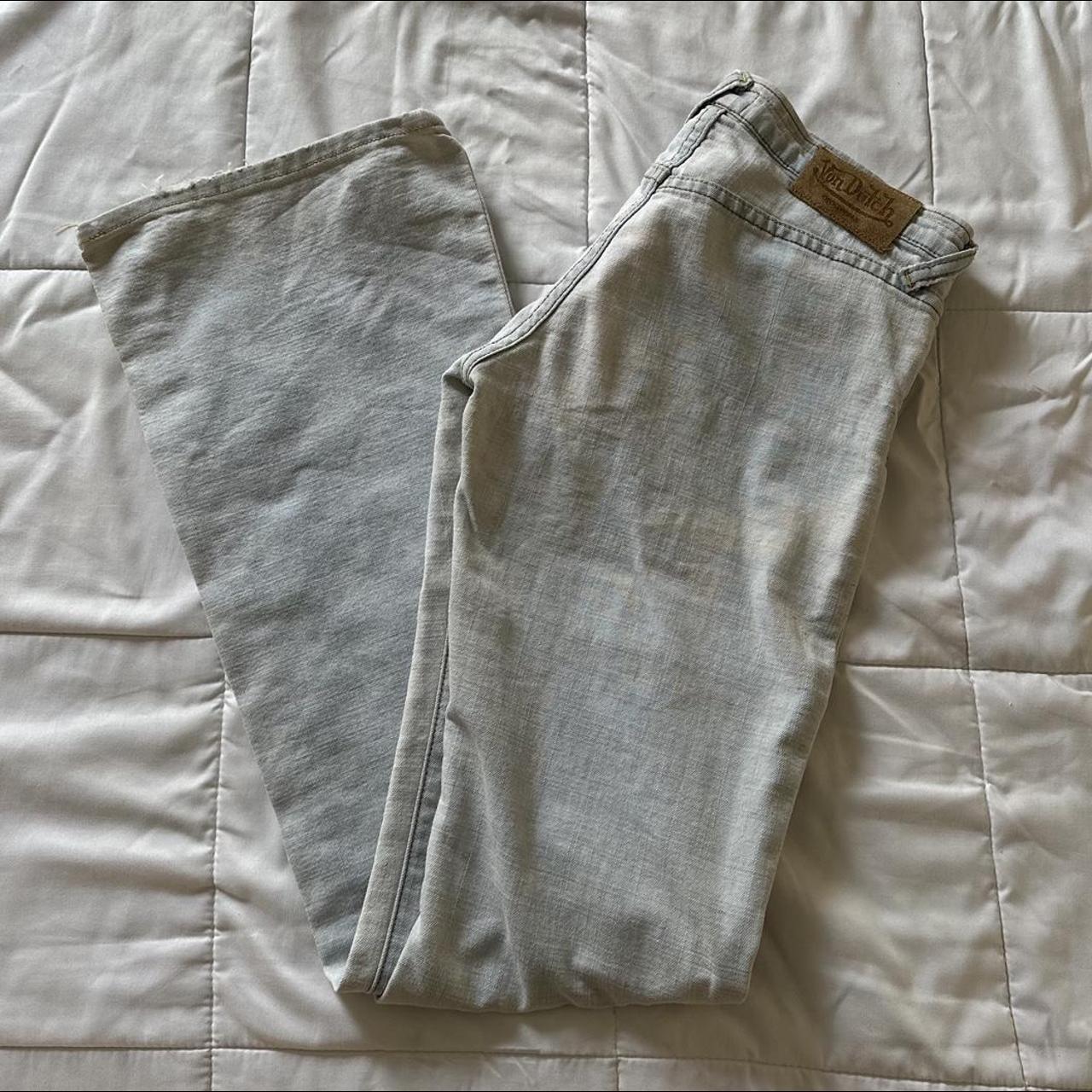 VINTAGE Von Dutch jeans. Extreme low waist and flare... - Depop