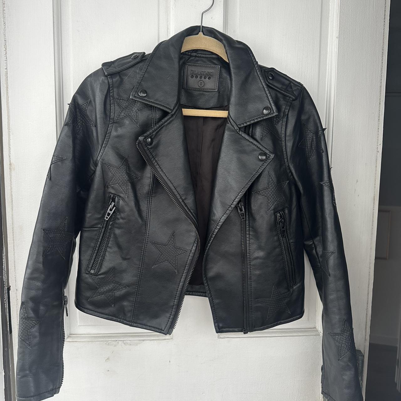 BLANK NYC Leather Jacket Size small - Depop