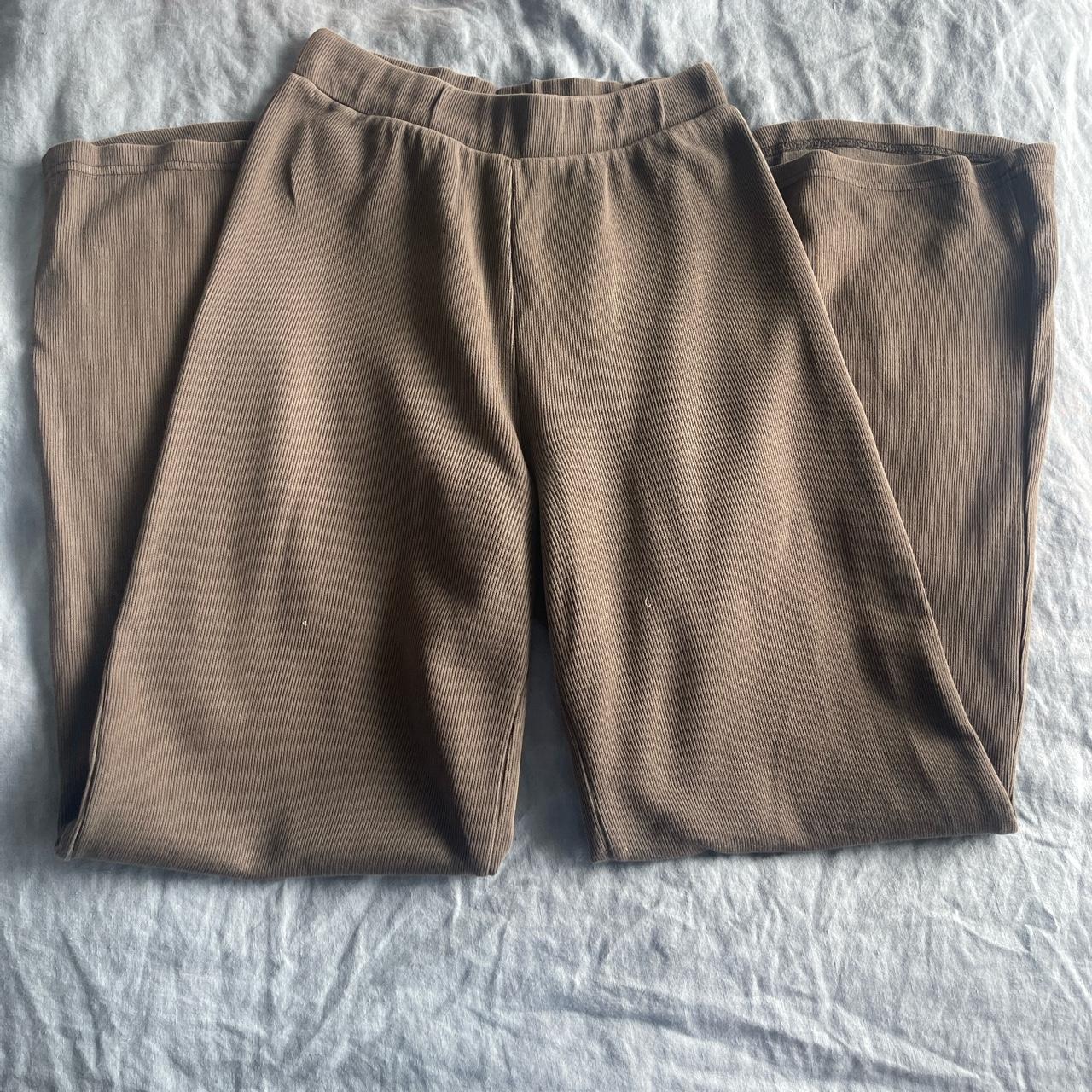 GHANDA flare pants in dark grey Worn a couple... Depop