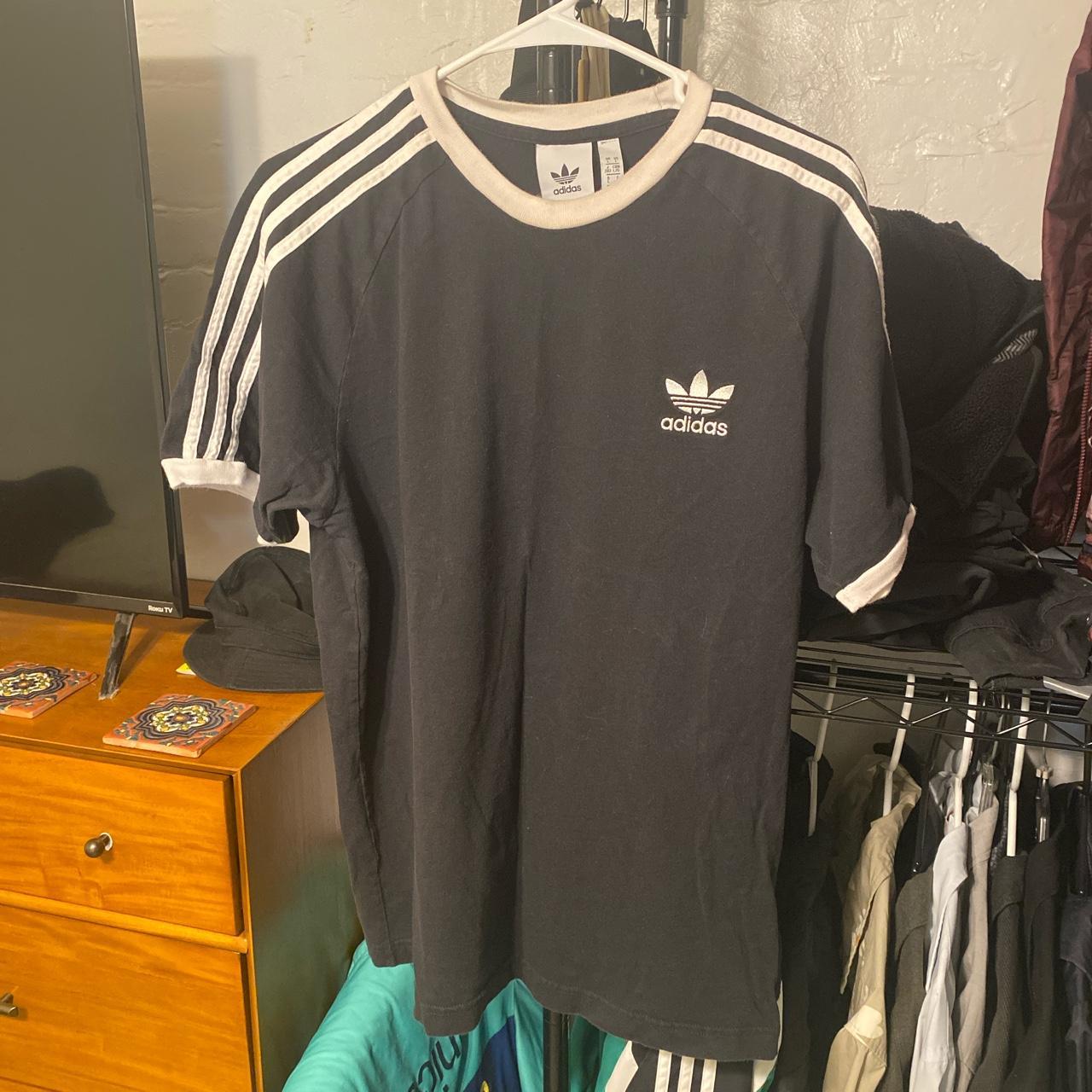 Adidas Men's Black and White Shirt | Depop