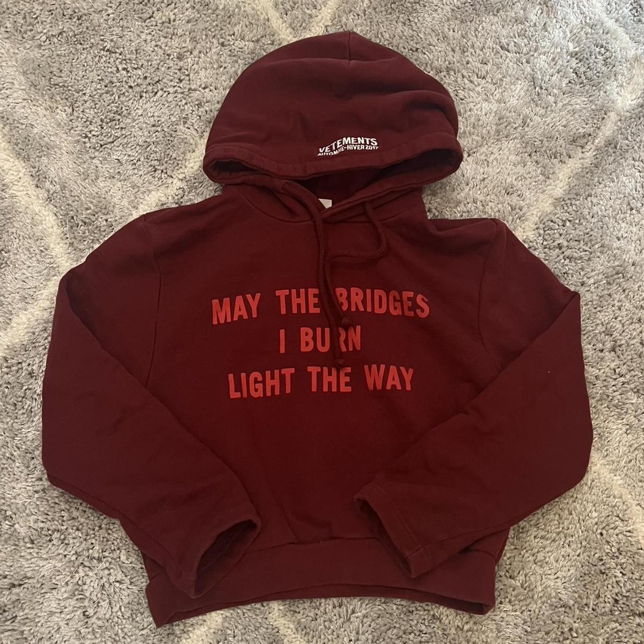 Vetements hoodie may the bridges sale