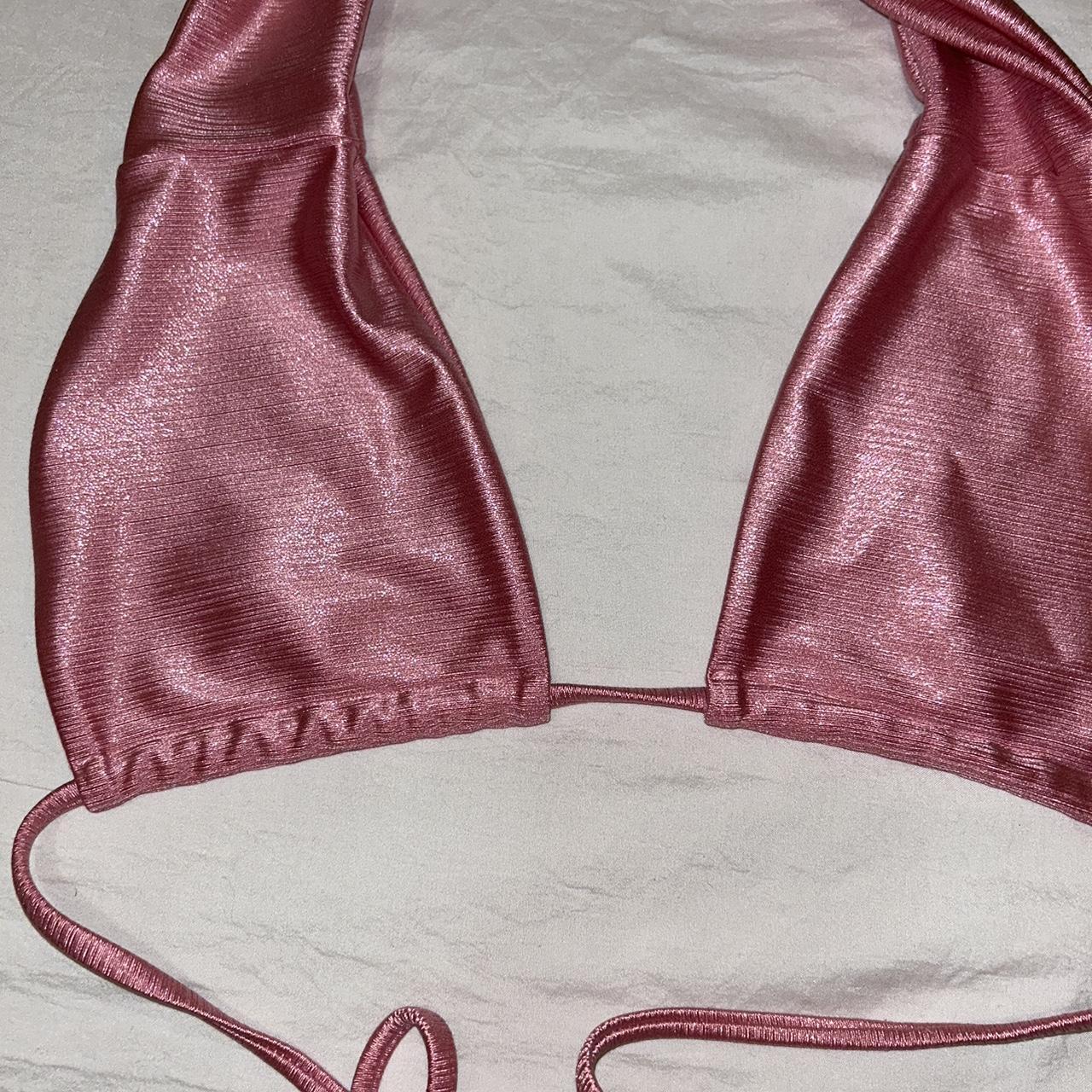 Prettiest sparkly pink bikini halter top 💗💗 Depop