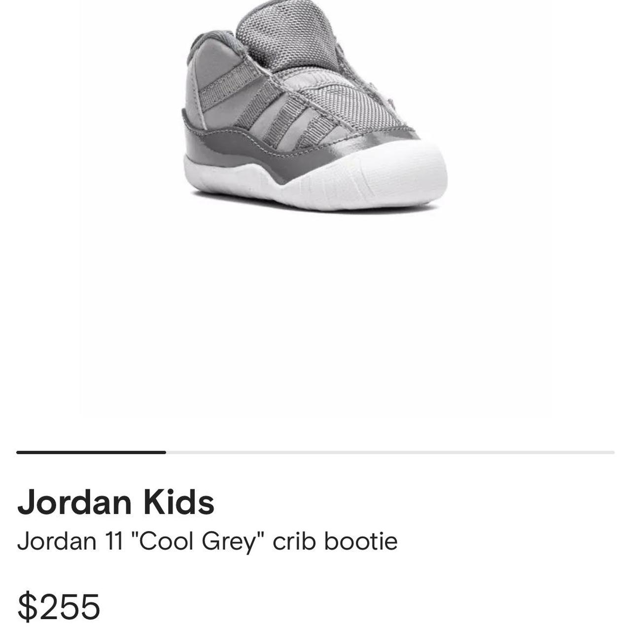 Air Jordan 11 Cool popular Grey Crib Booties