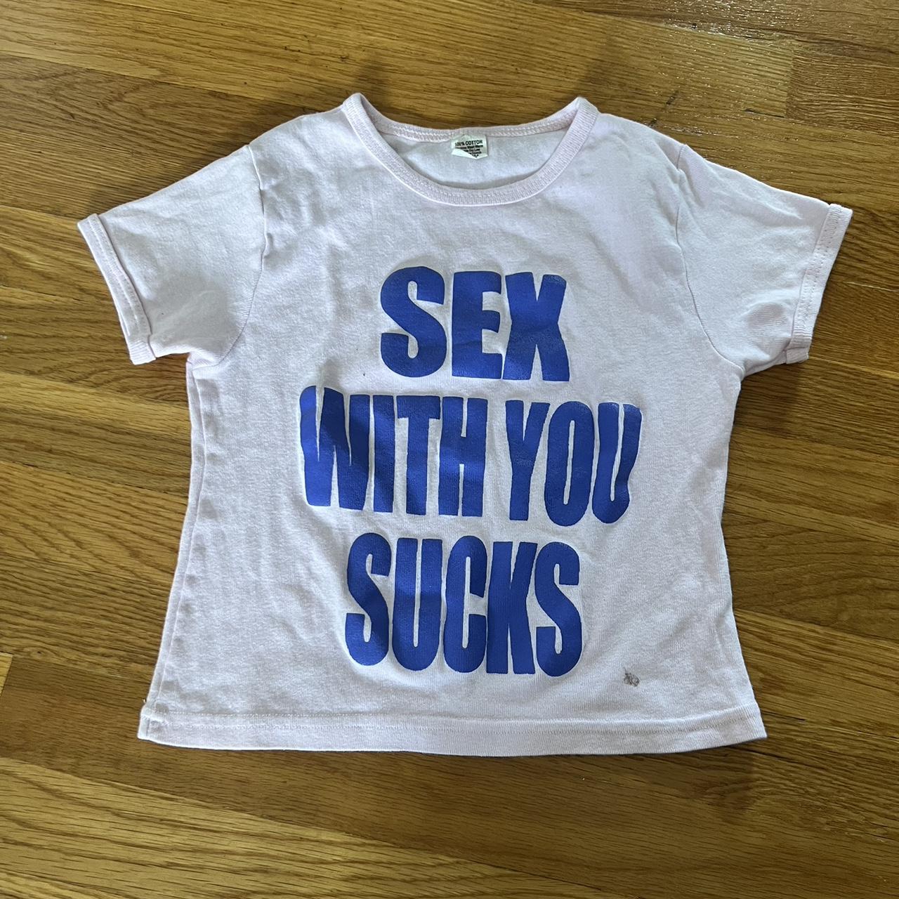 🎀“Sex with you sucks”🎀 - Pink and bluish purple... - Depop