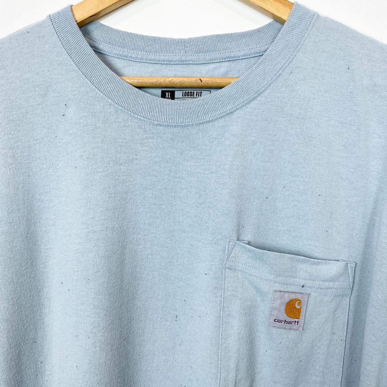 Carhartt Pocket Shirt. Size XL. Baby blue, sky blue,... - Depop
