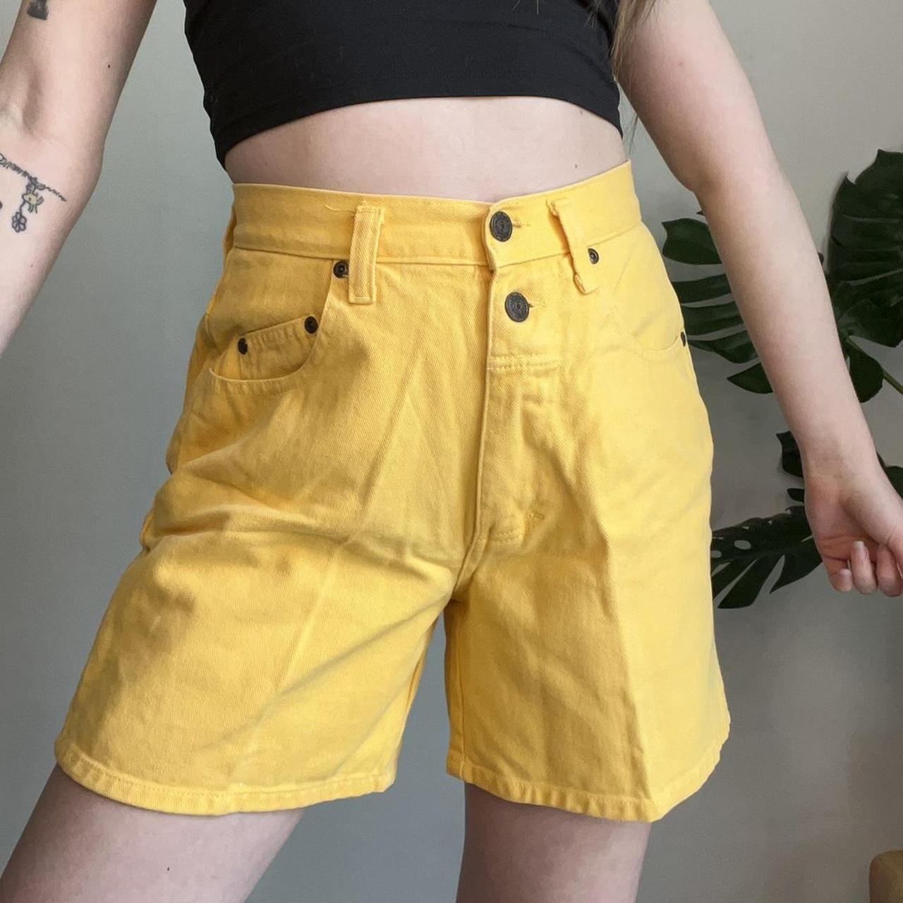Women's Yellow Shorts Depop