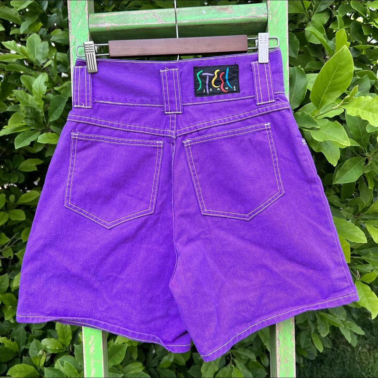 STEEL Jeans Women's Purple Shorts | Depop