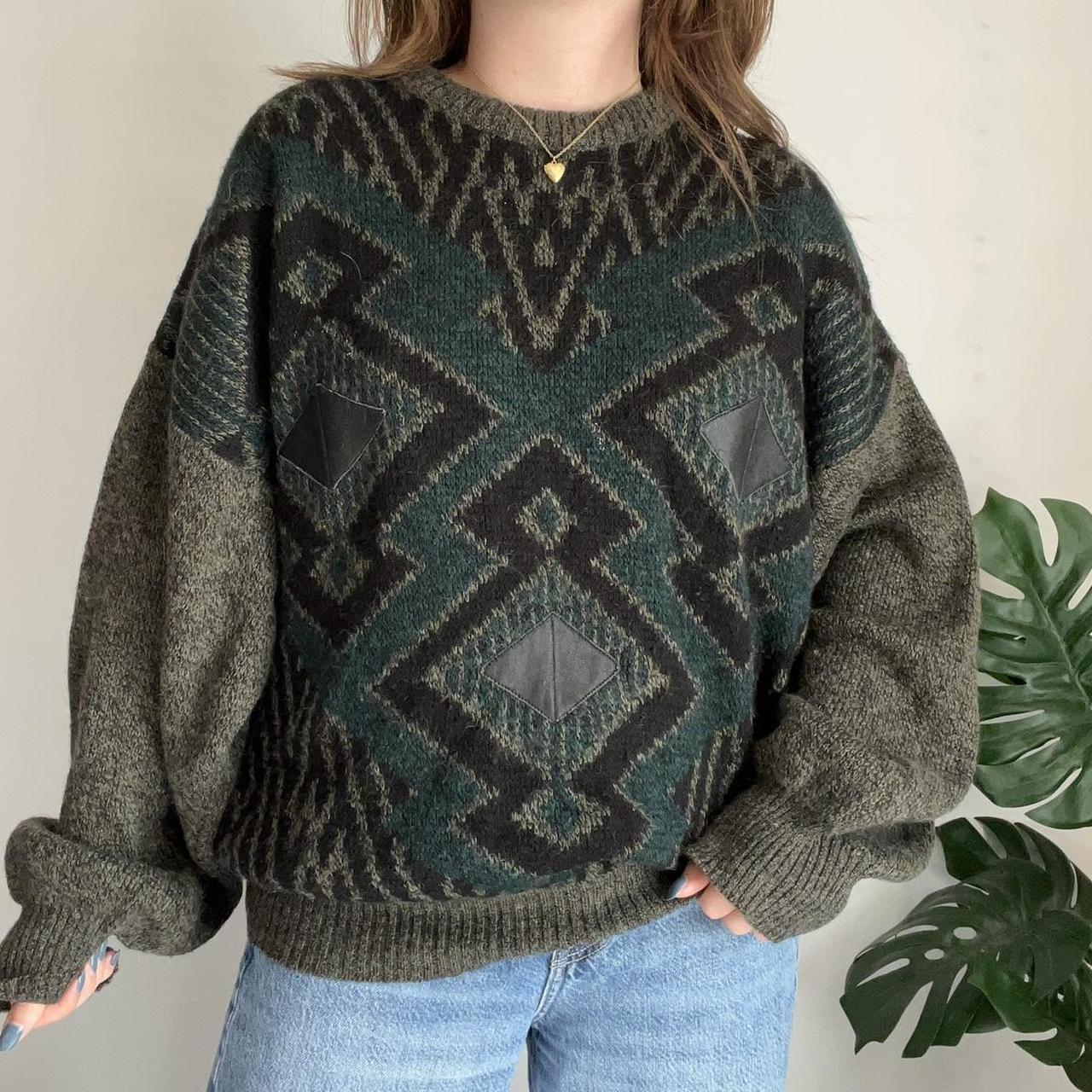 vintage 90s grunge chunky grandpa sweater! Super... - Depop