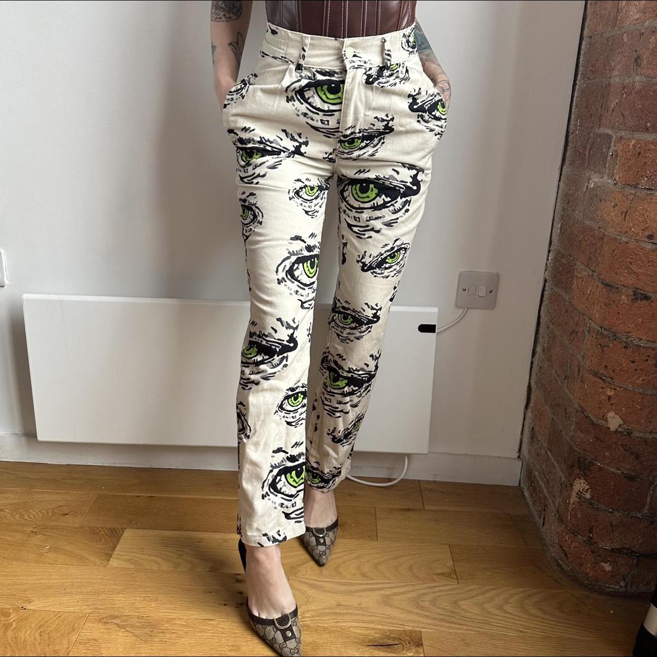 LAZY OAF パンツ Lazy Oaf Heavy Metal Eyes jeans, perfect condition, | Depop