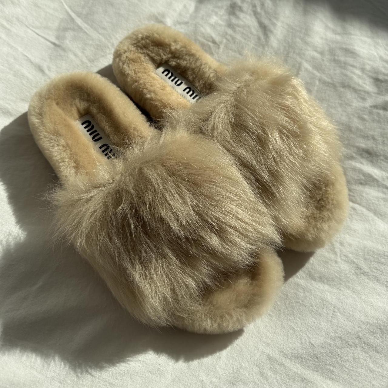 Miu Miu Women's Slides - Tan/Cream - US 6 – Miu M… - image 1