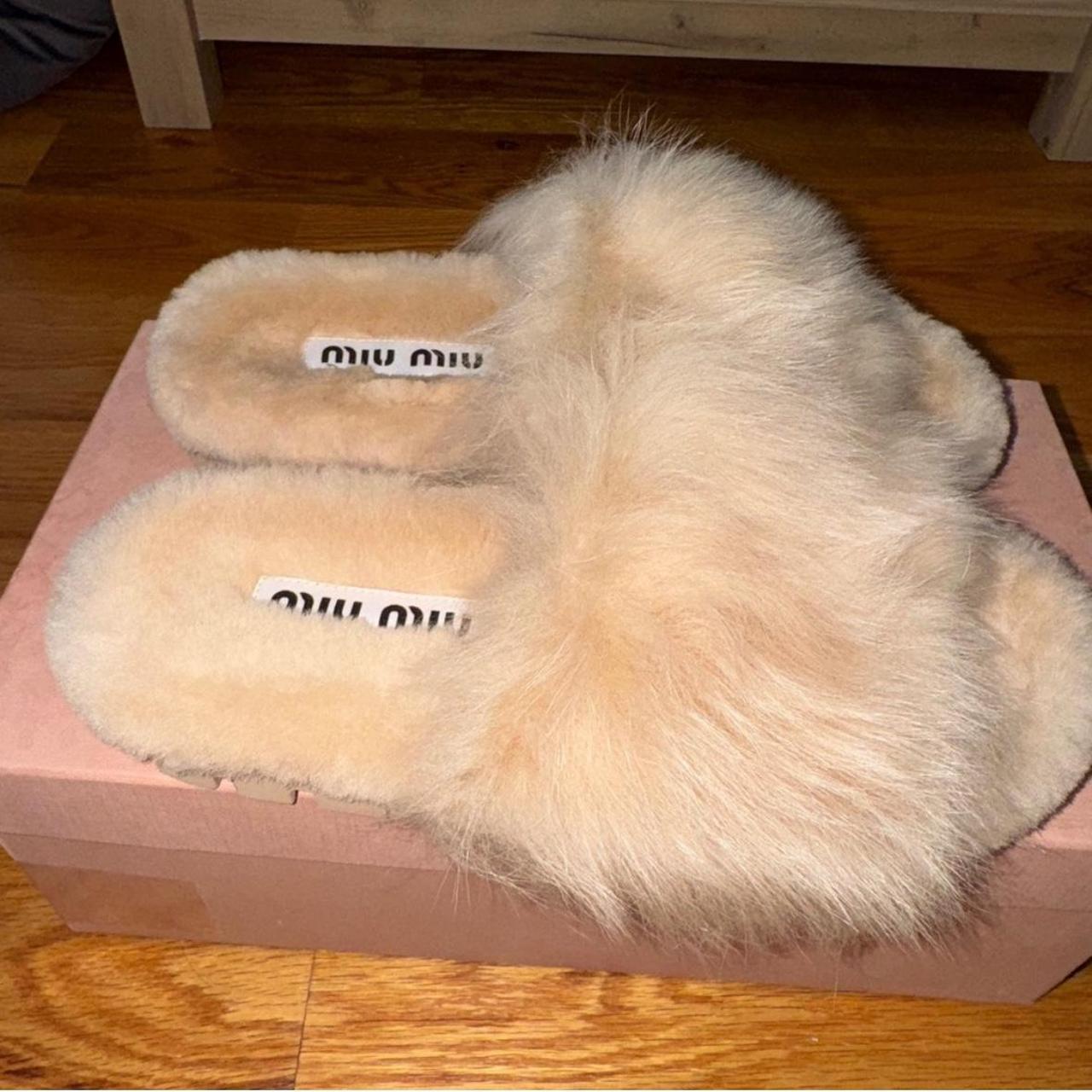 Miu Miu Women's Slides - Tan/Cream - US 6 – Miu M… - image 4