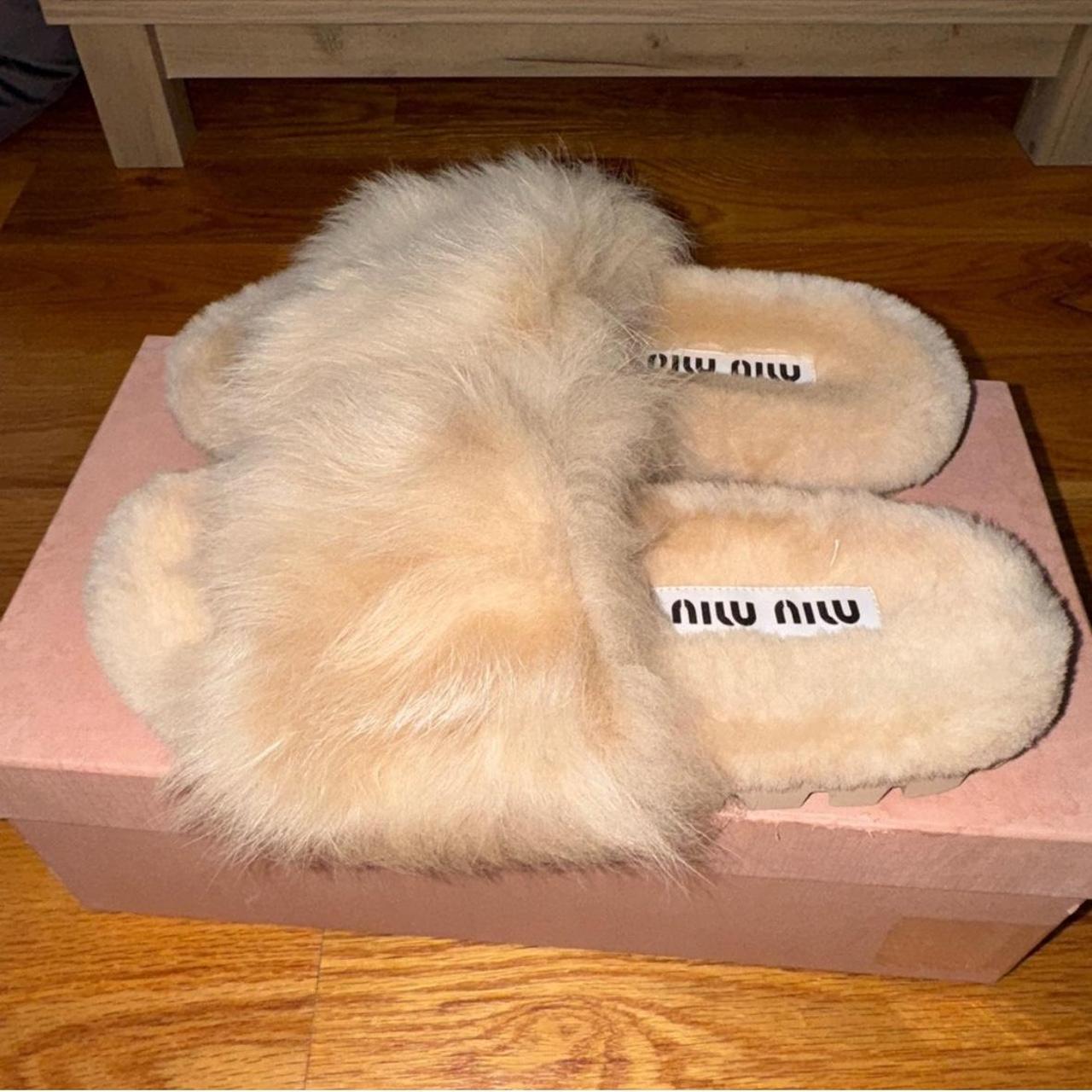 Miu Miu Women's Slides - Tan/Cream - US 6 – Miu M… - image 3