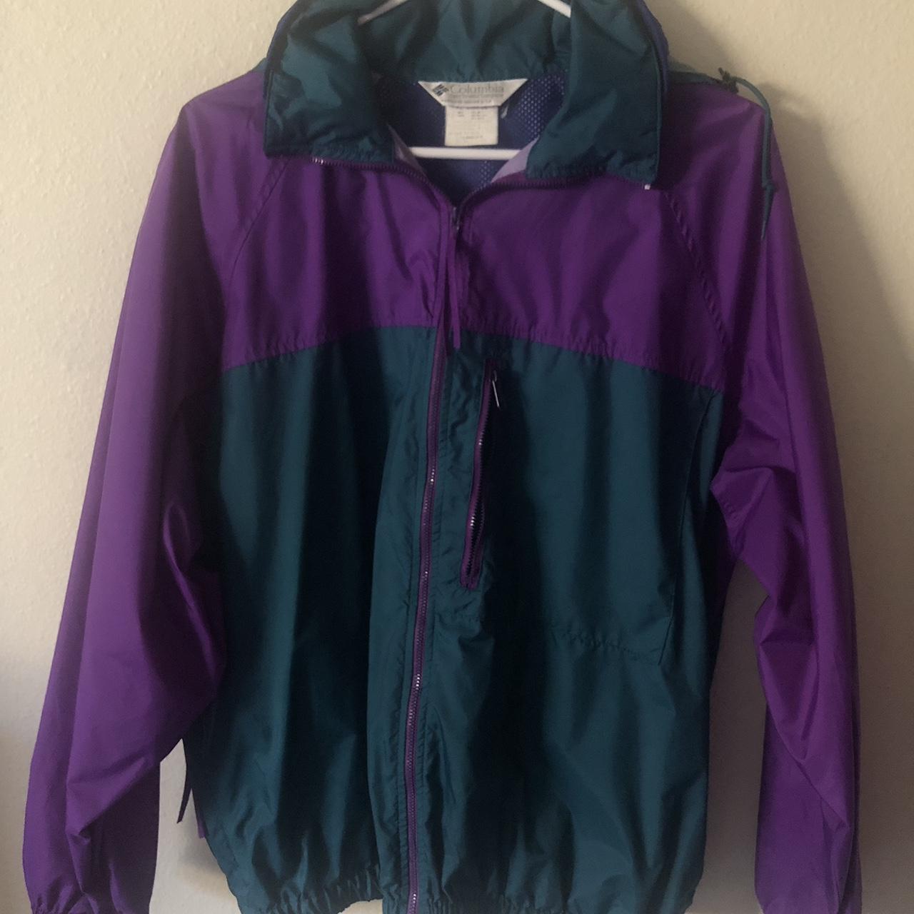 Green and 2024 purple windbreaker