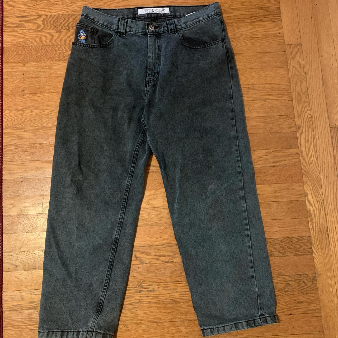 Polar 93 denim pants, Size 32/30, Acid blue...