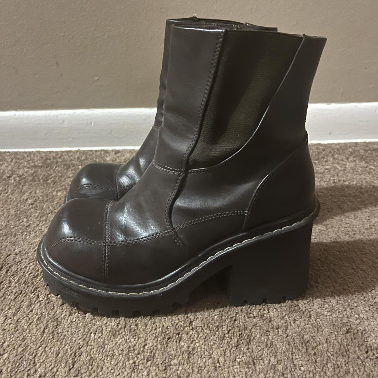 Chunky platform Lower East Side boots. I absolutely... - Depop