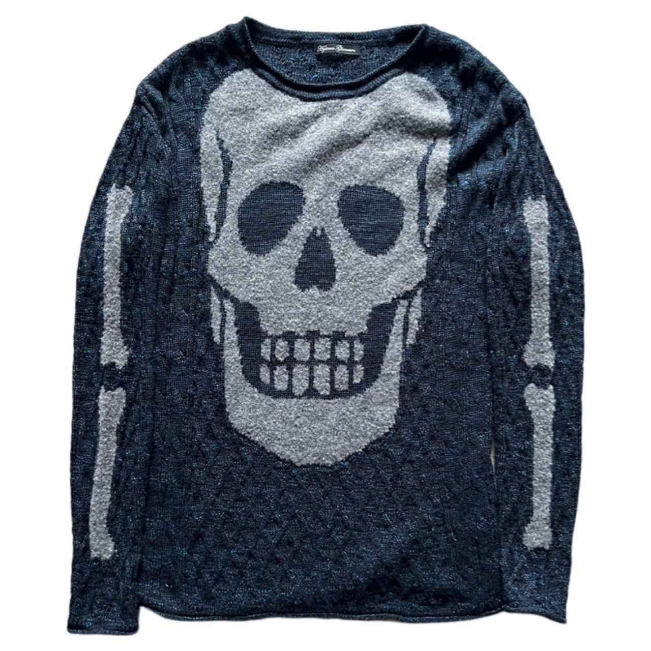 Hysteric Glamour Men's Navy and White Jumper