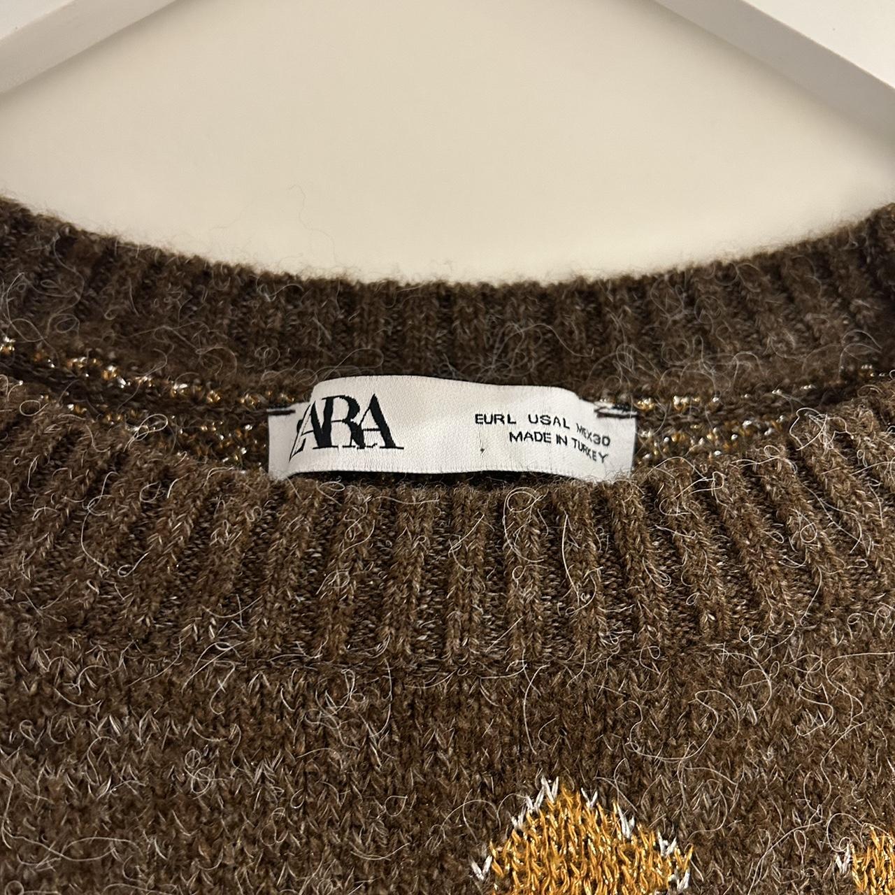 Zara Jacquard Knit Jumper Cowboy boot and horseshoe... Depop