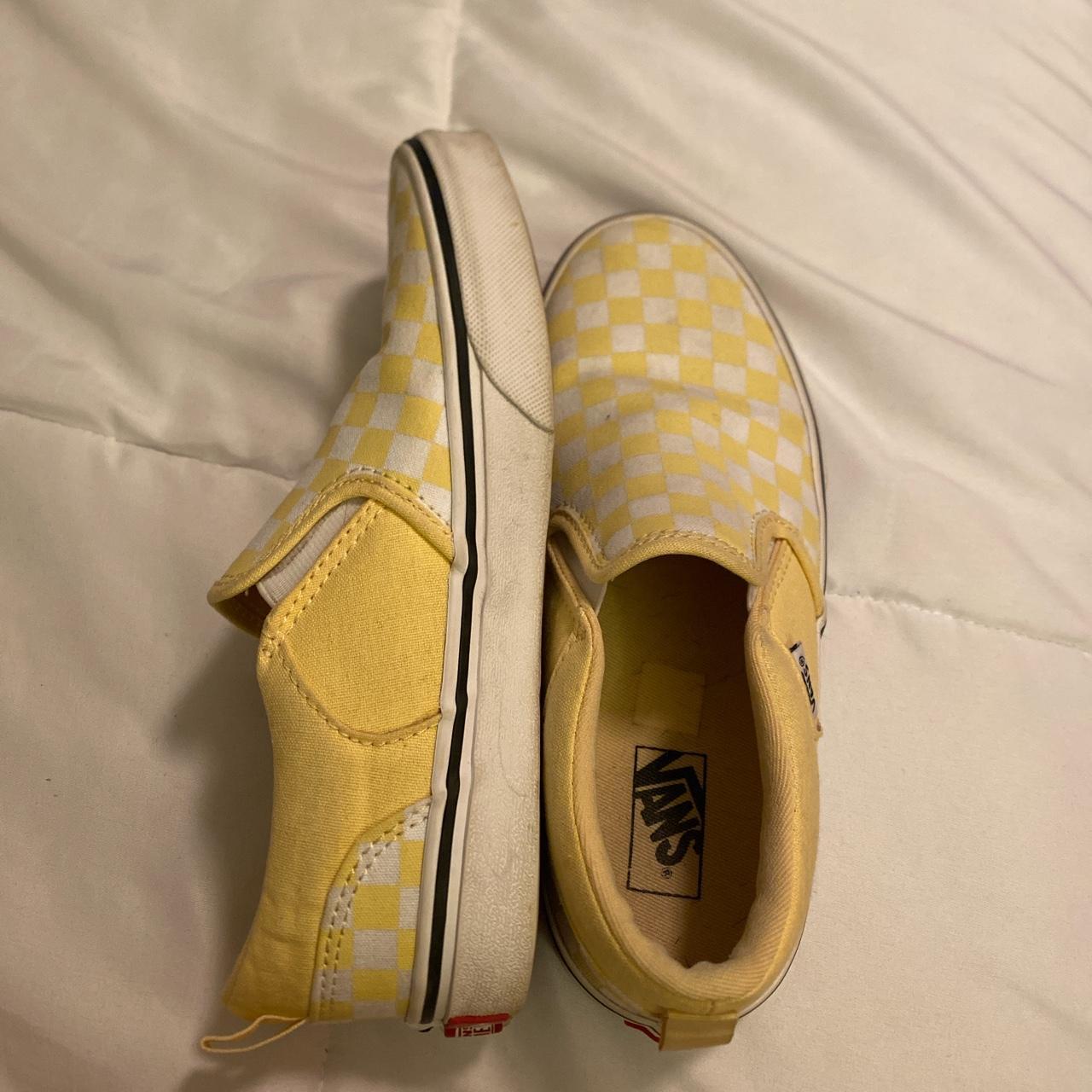 Vans, Shoes, Kids Yellow Checkered Vans