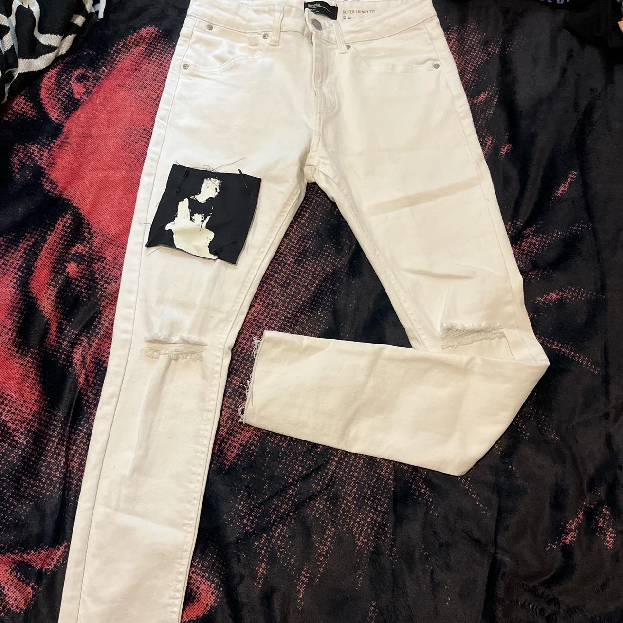 Skinny asos pants with for those who sin loverboy - Depop