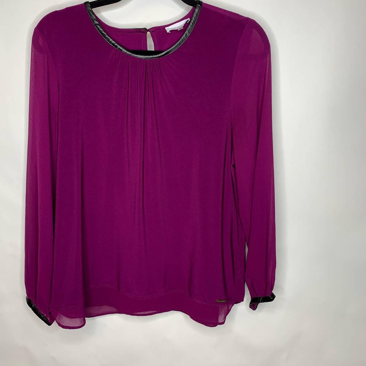 calvin klein purple blouse