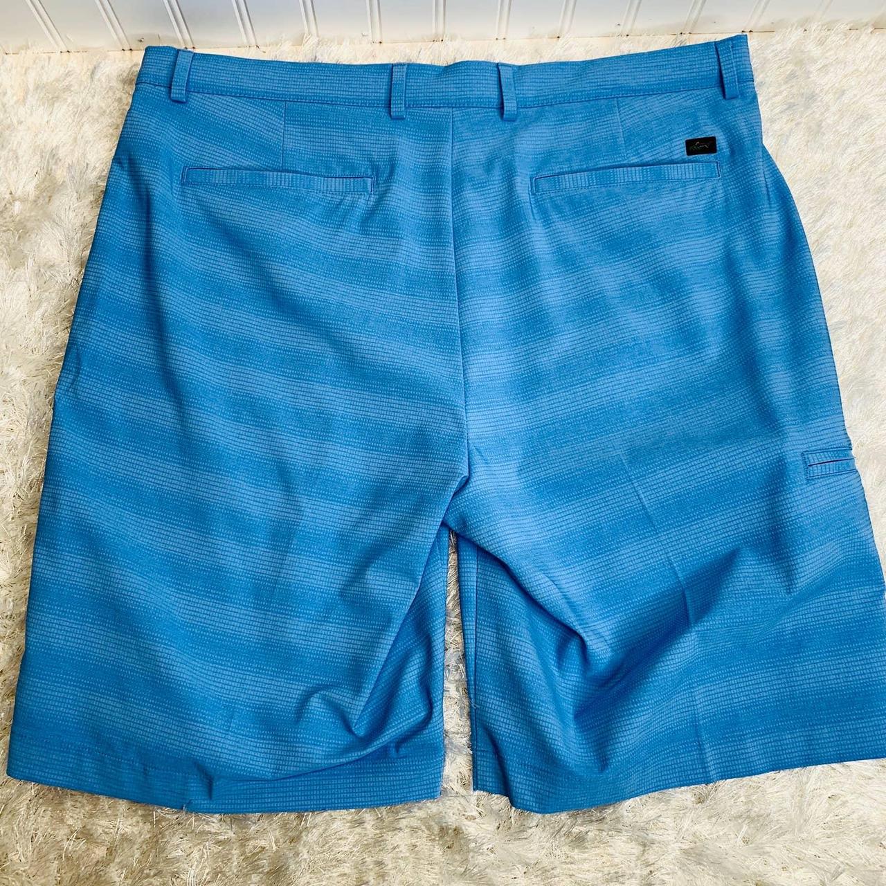 Greg Norman Blue Stripe Golf Shorts Sz 36 like new - Depop