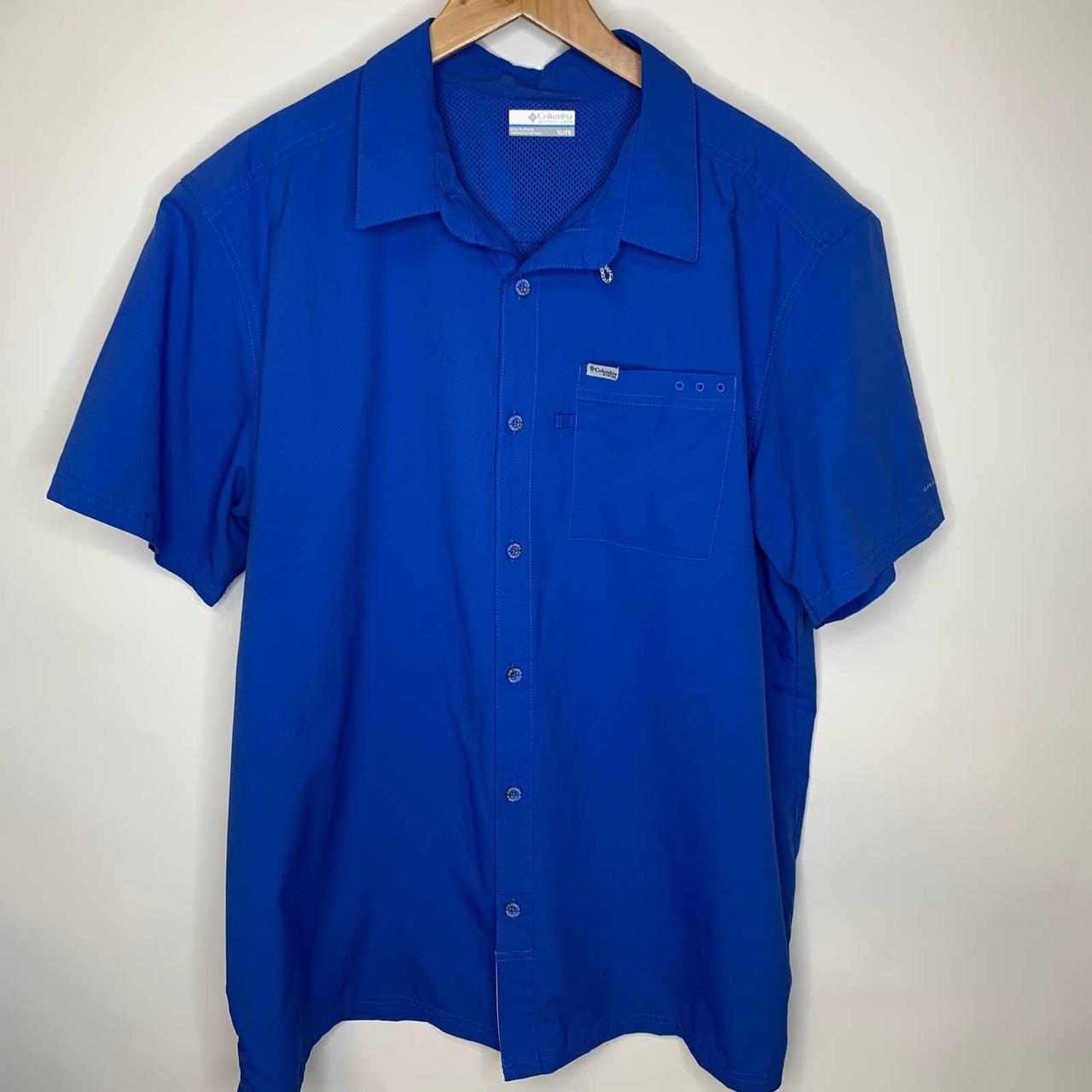 Royal blue shop columbia fishing shirt