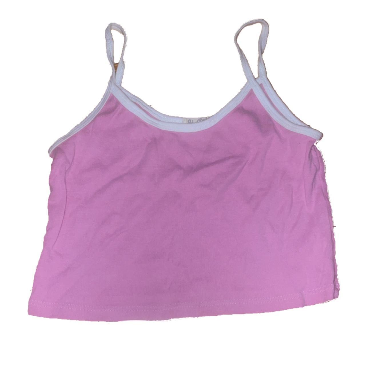 John Galt Violet Skylar Tank Top in White