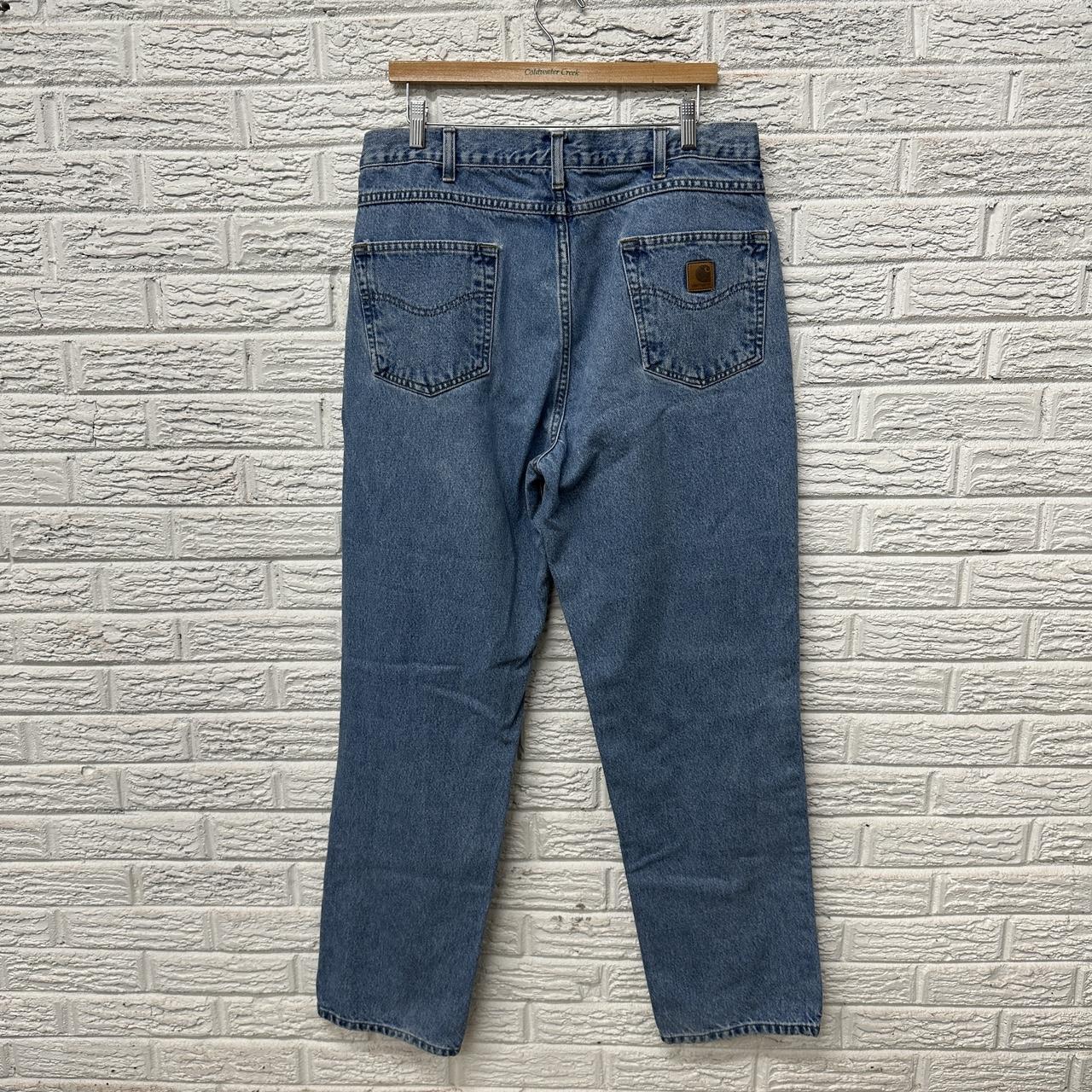 Vintage Faded Carhartt Jeans 36 x 32 - Depop