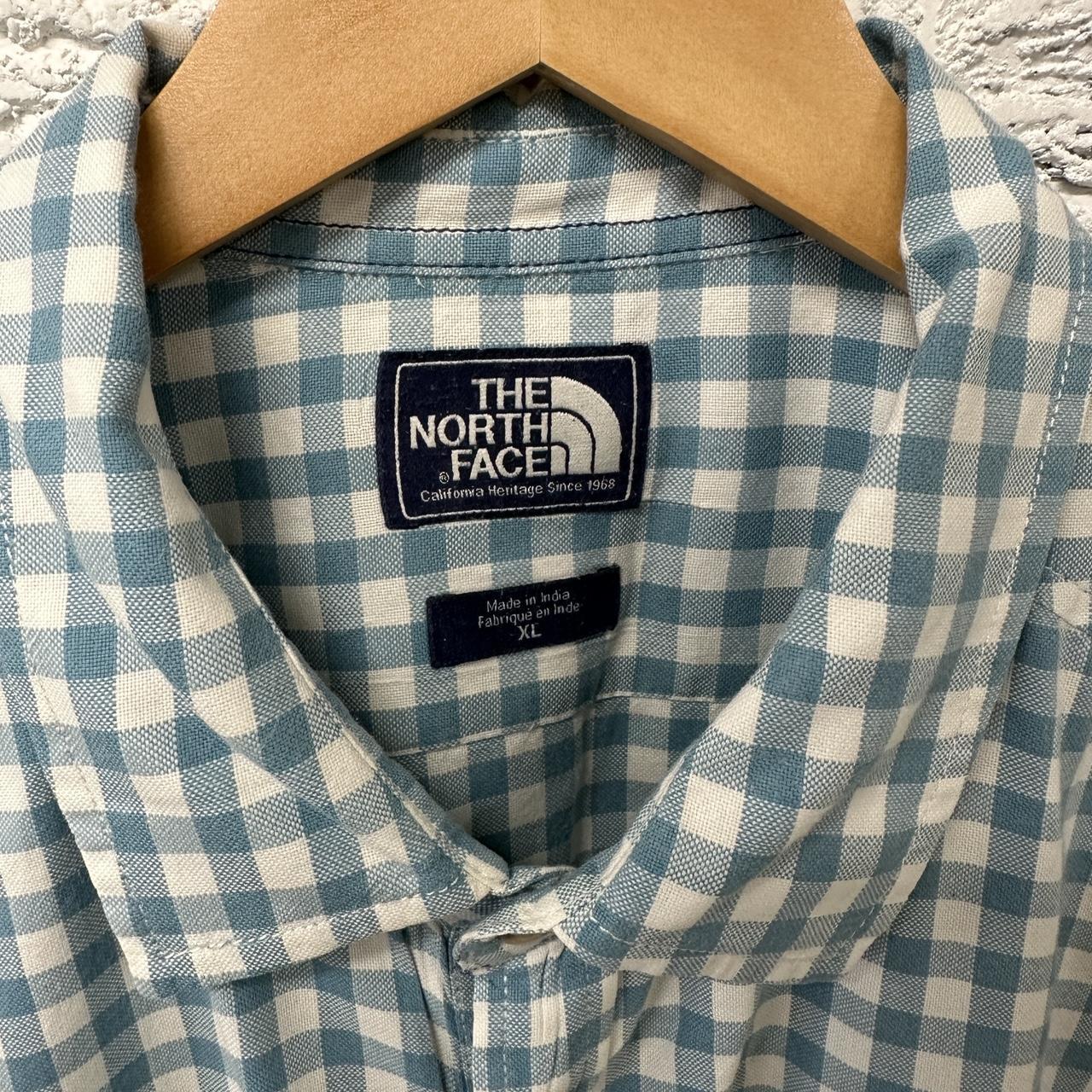 The North Face Button Up Flannel Short Sleeve... - Depop