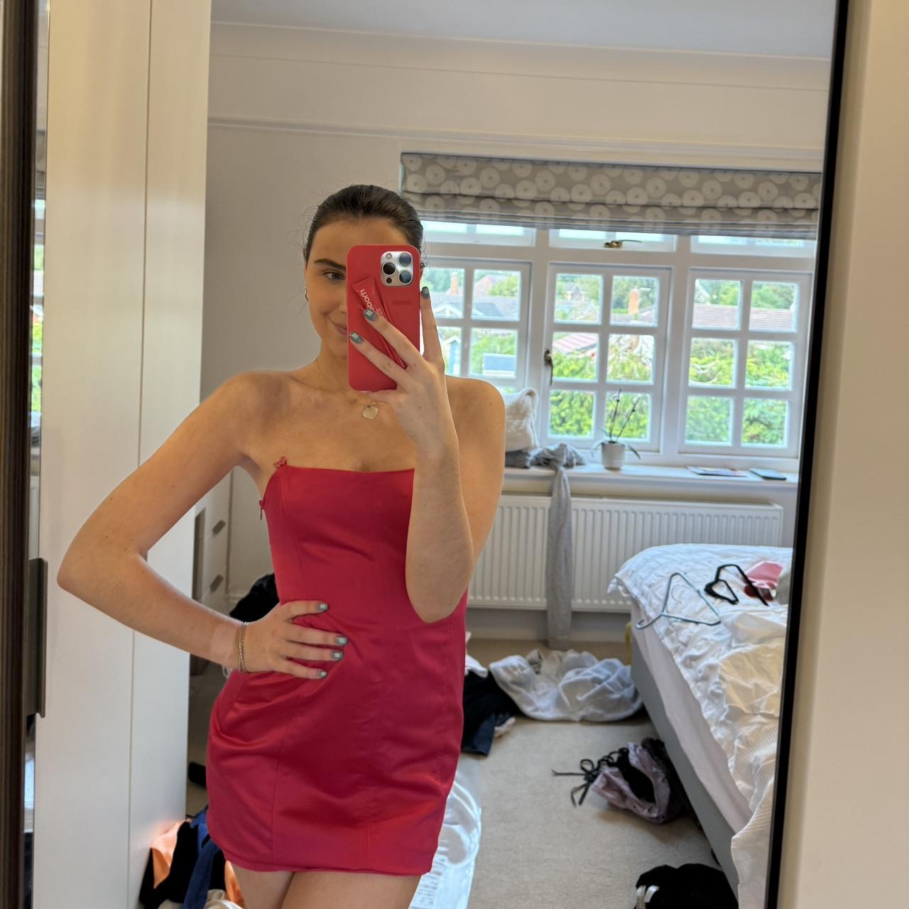 Zara pink satin mini dress! corset satin mini